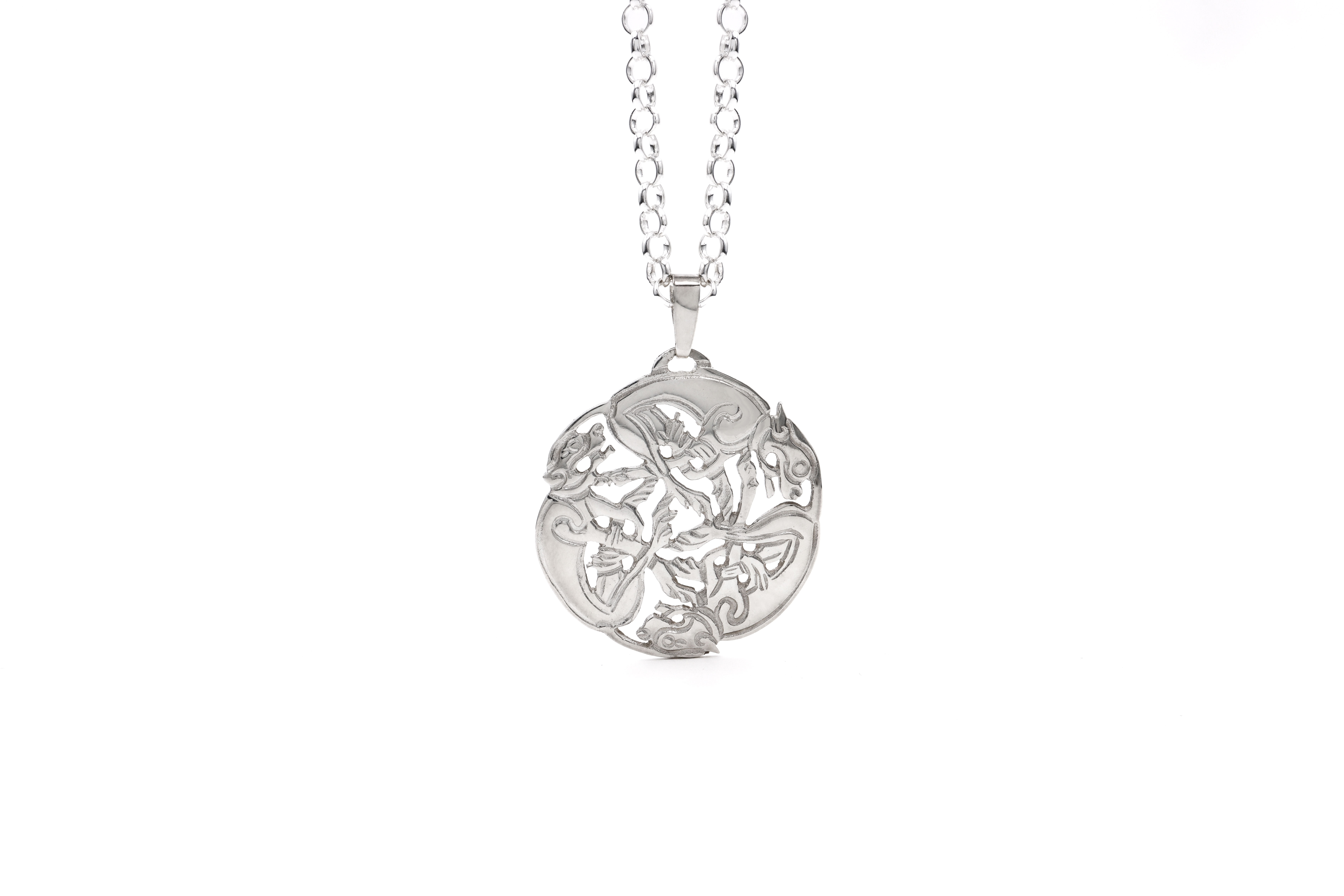 Womens Book of Kells Necklace in Sterling Silver