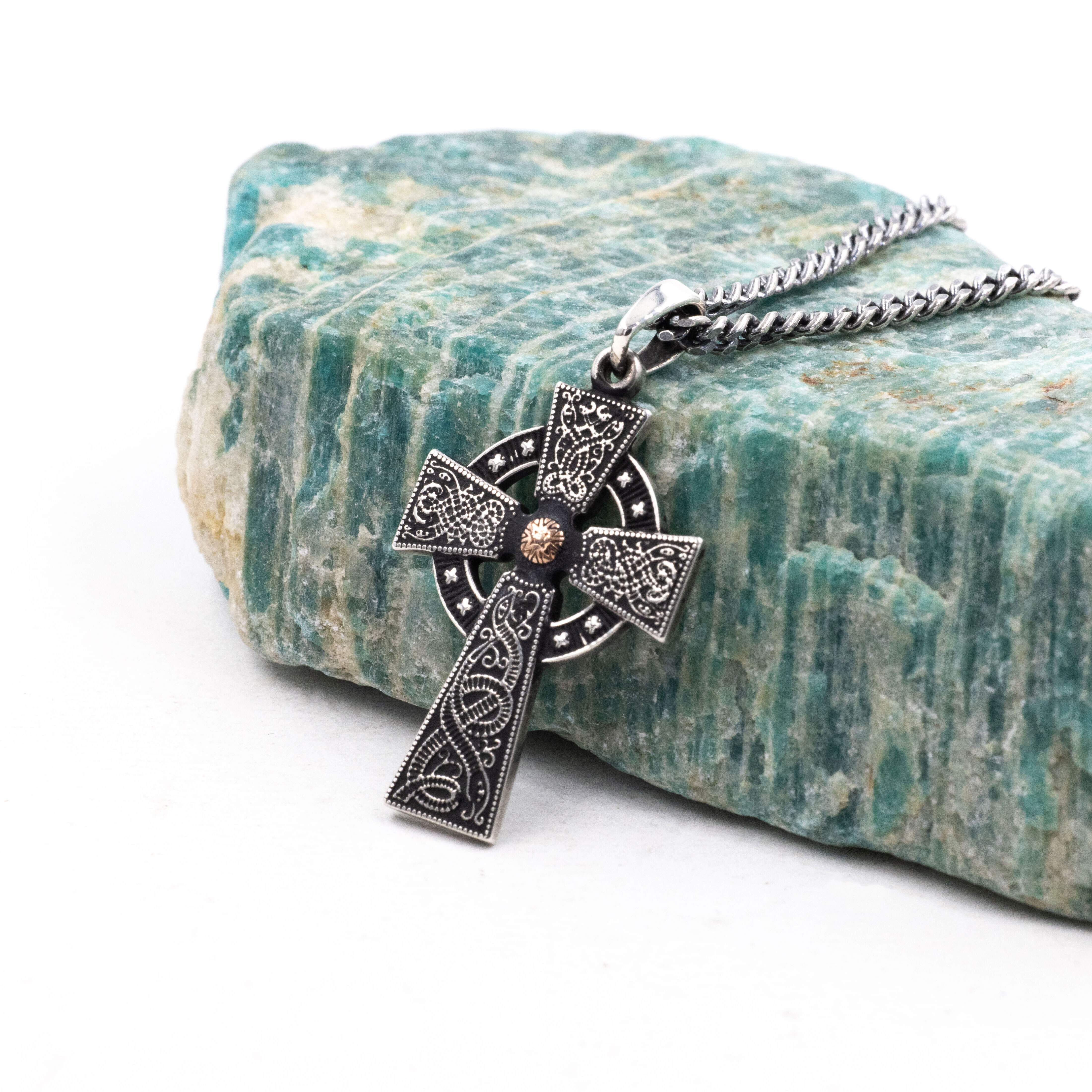 Small Oxidized Celtic Cross