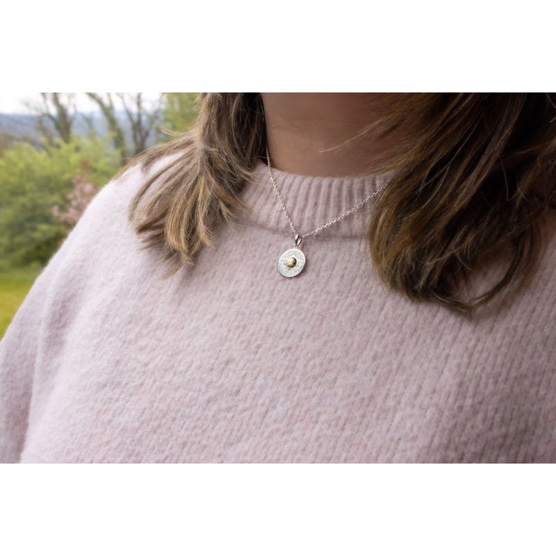 Silver Celtic Warrior Necklace with 18K Gold Bead,… My Irish Jeweler