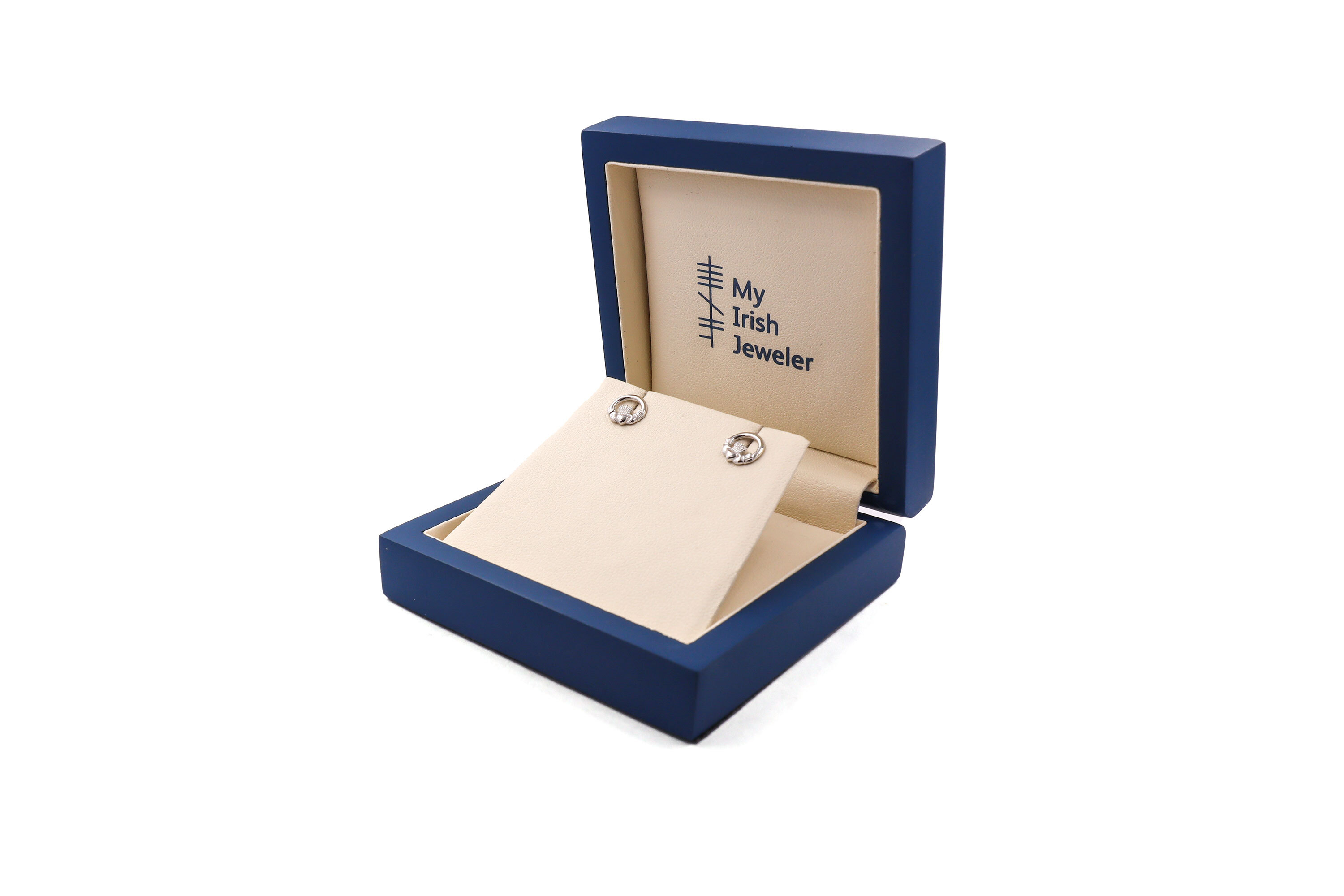 Small Real Sterling Silver Claddagh Earrings For Women