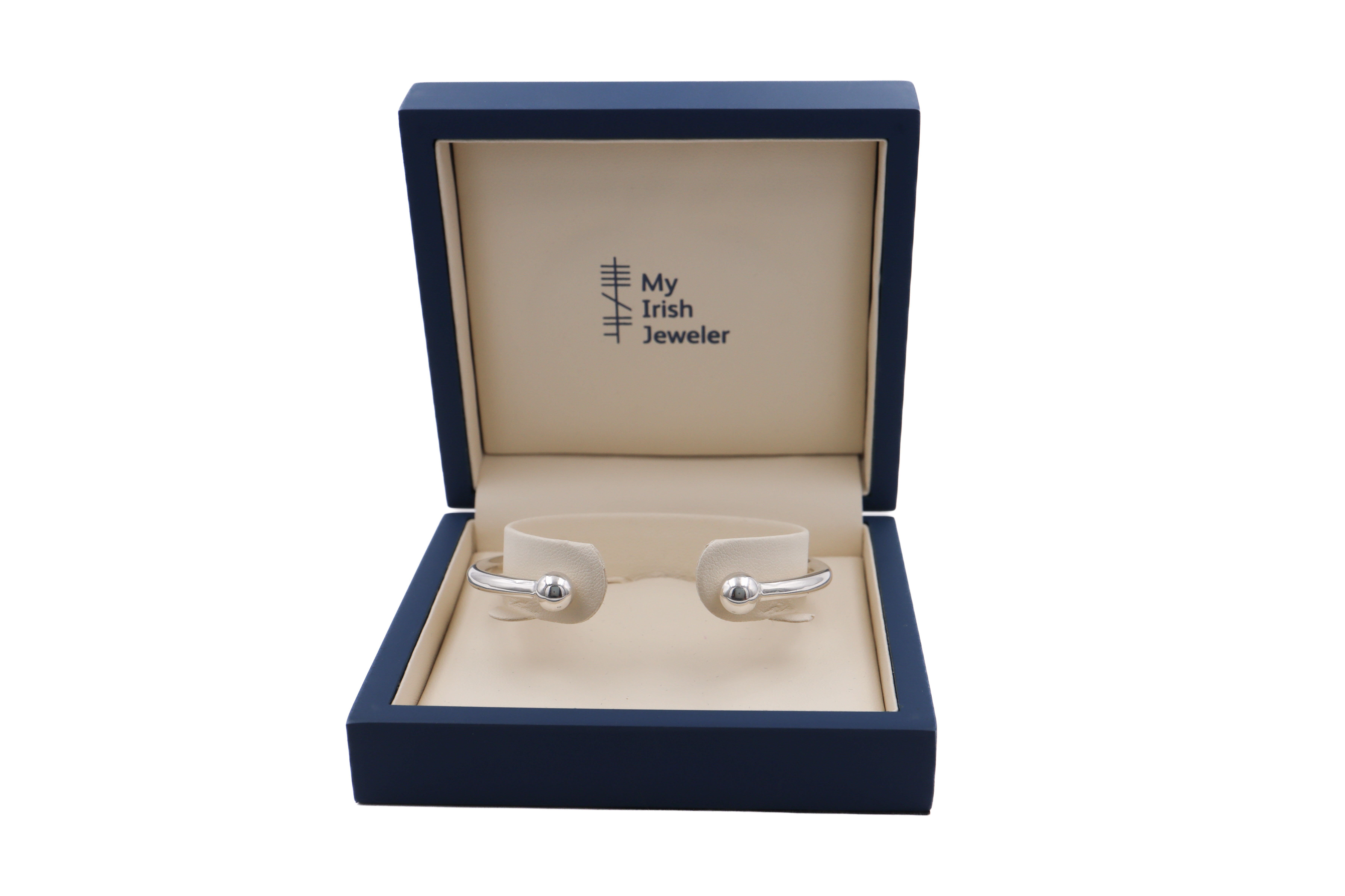 Irish Sterling Silver Gaelic Bangle. In Luxury Packaging.