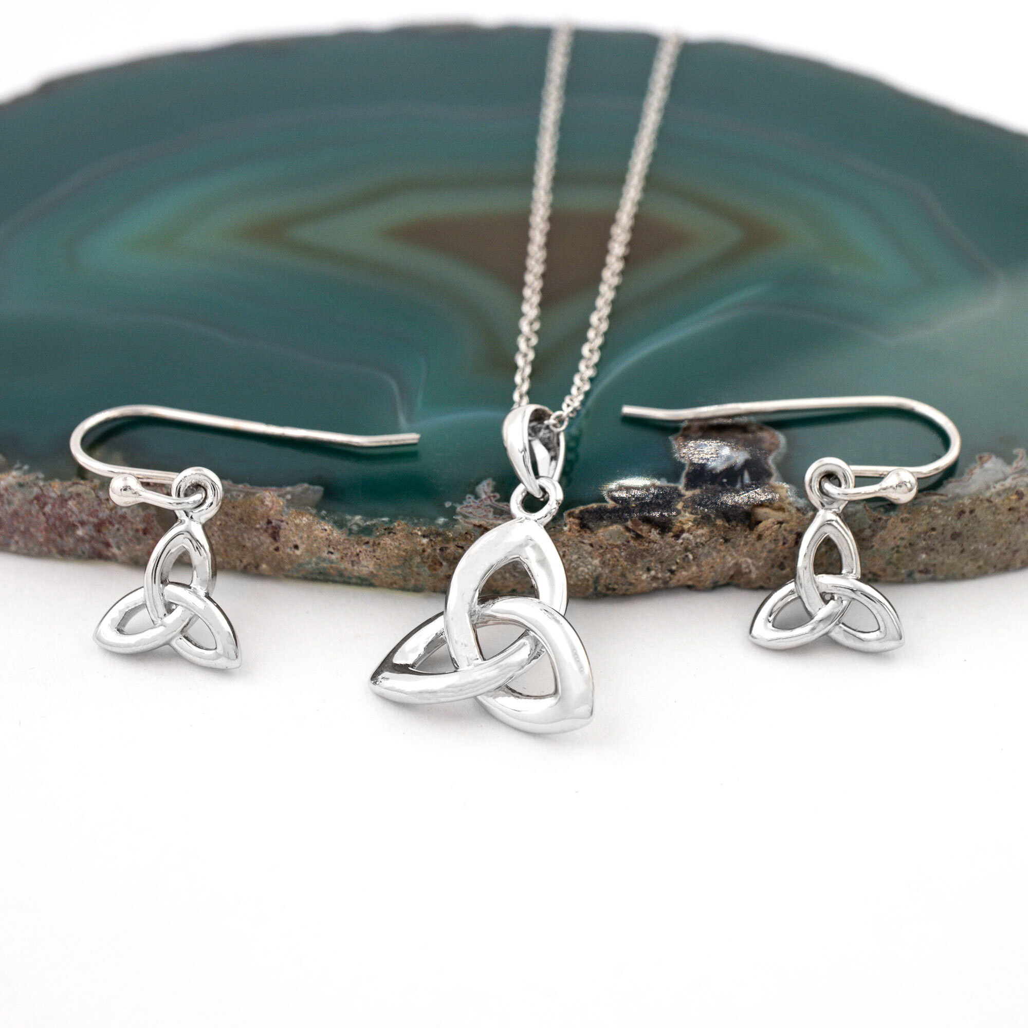 Silver Trinity Knot Gift Set
