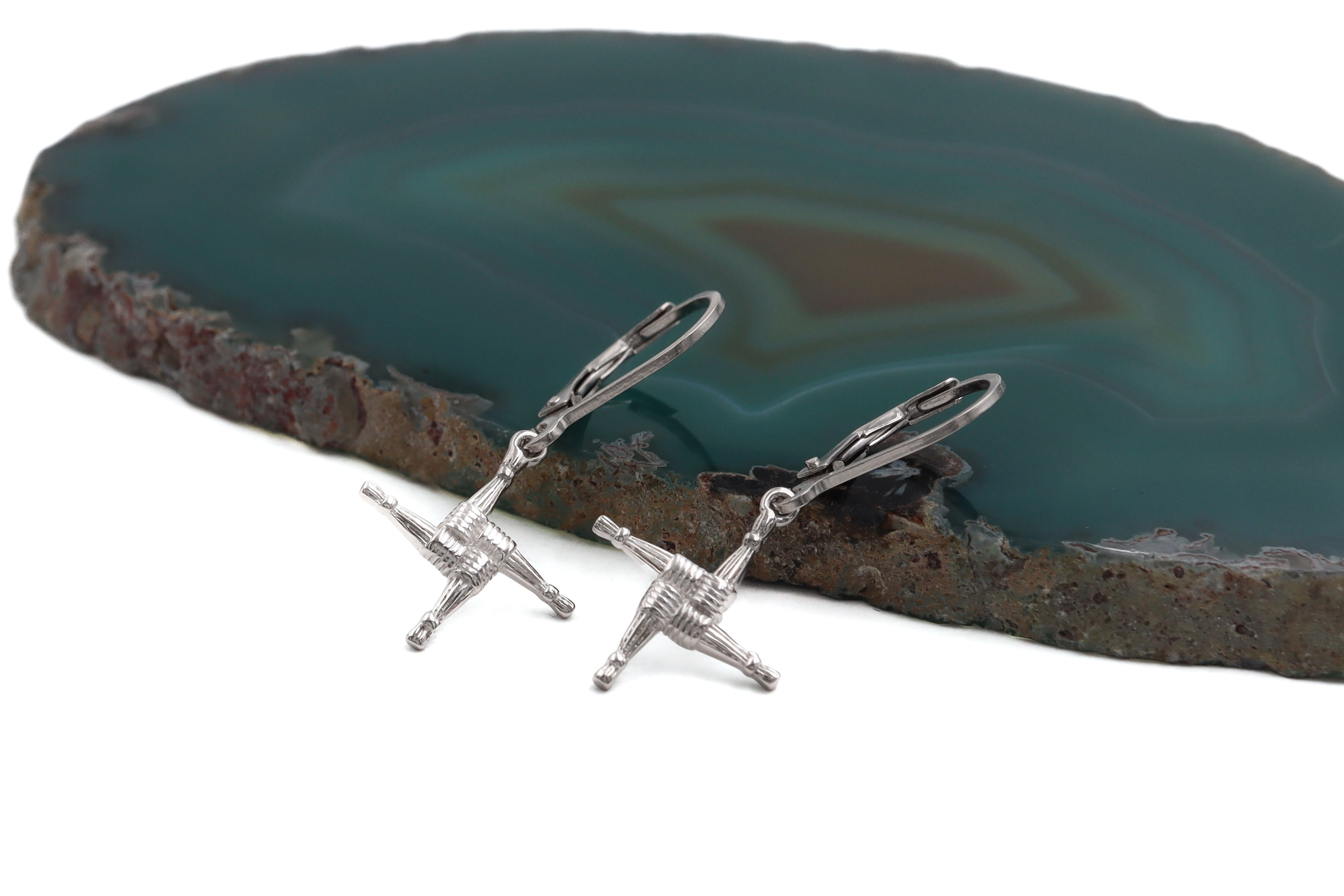 St Brigids Cross Earrings Sku 25104 front