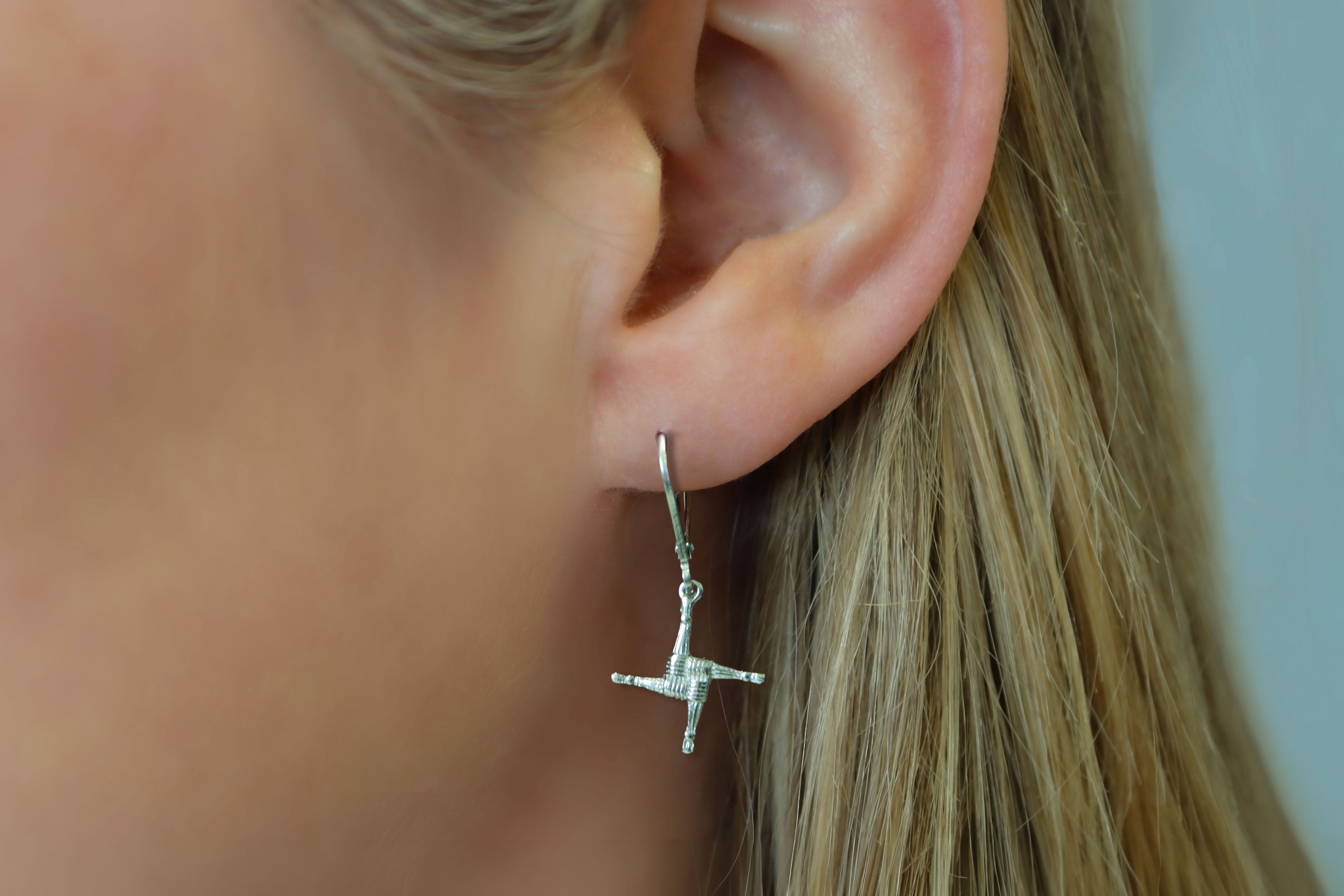 St Brigids Cross Earrings Sku 25104 model