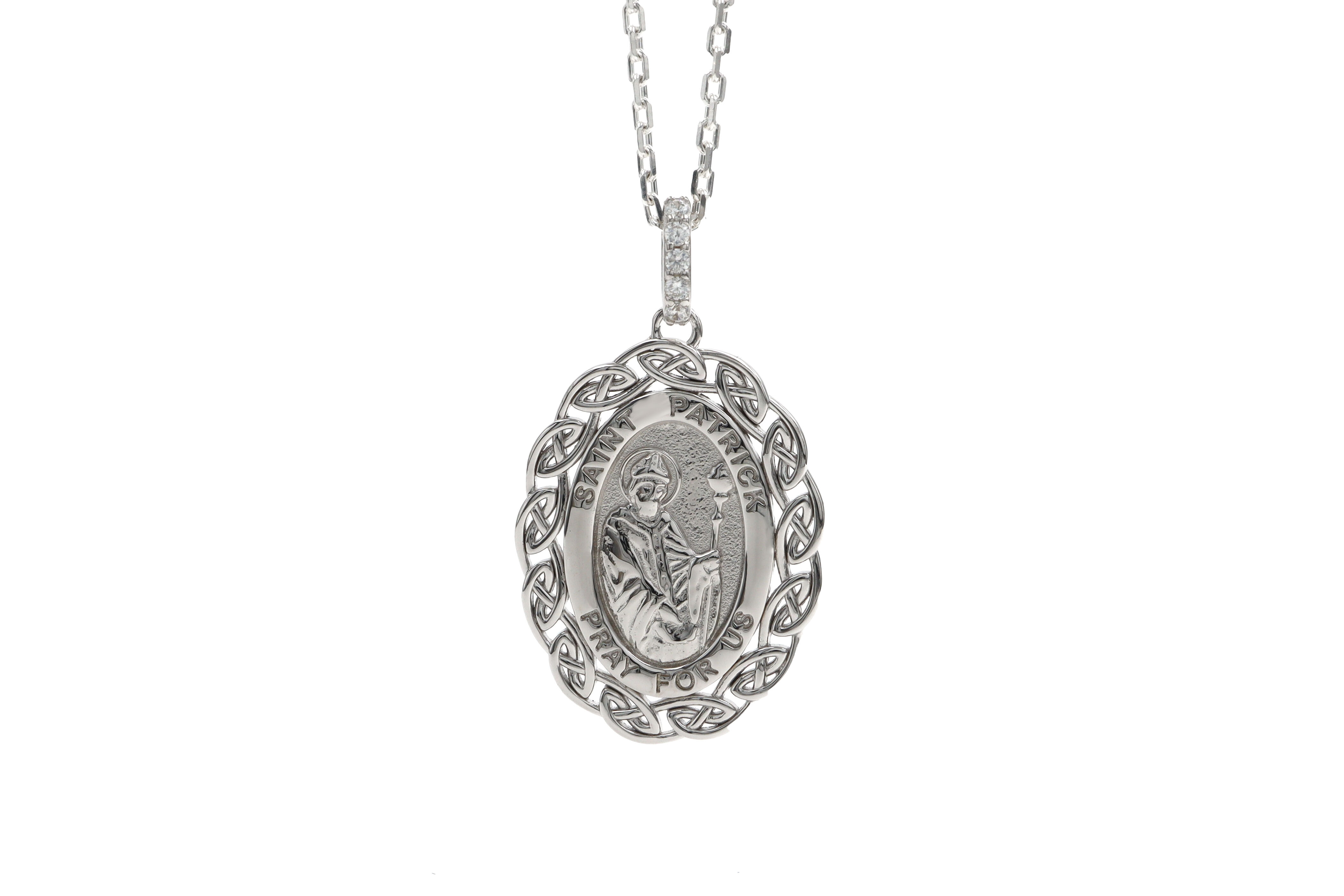 Polished Sterling Silver Medals and Medallions Necklace