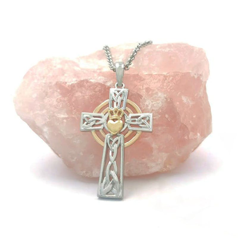 Claddagh Celtic Cross Necklace