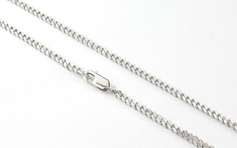 Sterling Silver 18 Inch Filed Curb Chain B