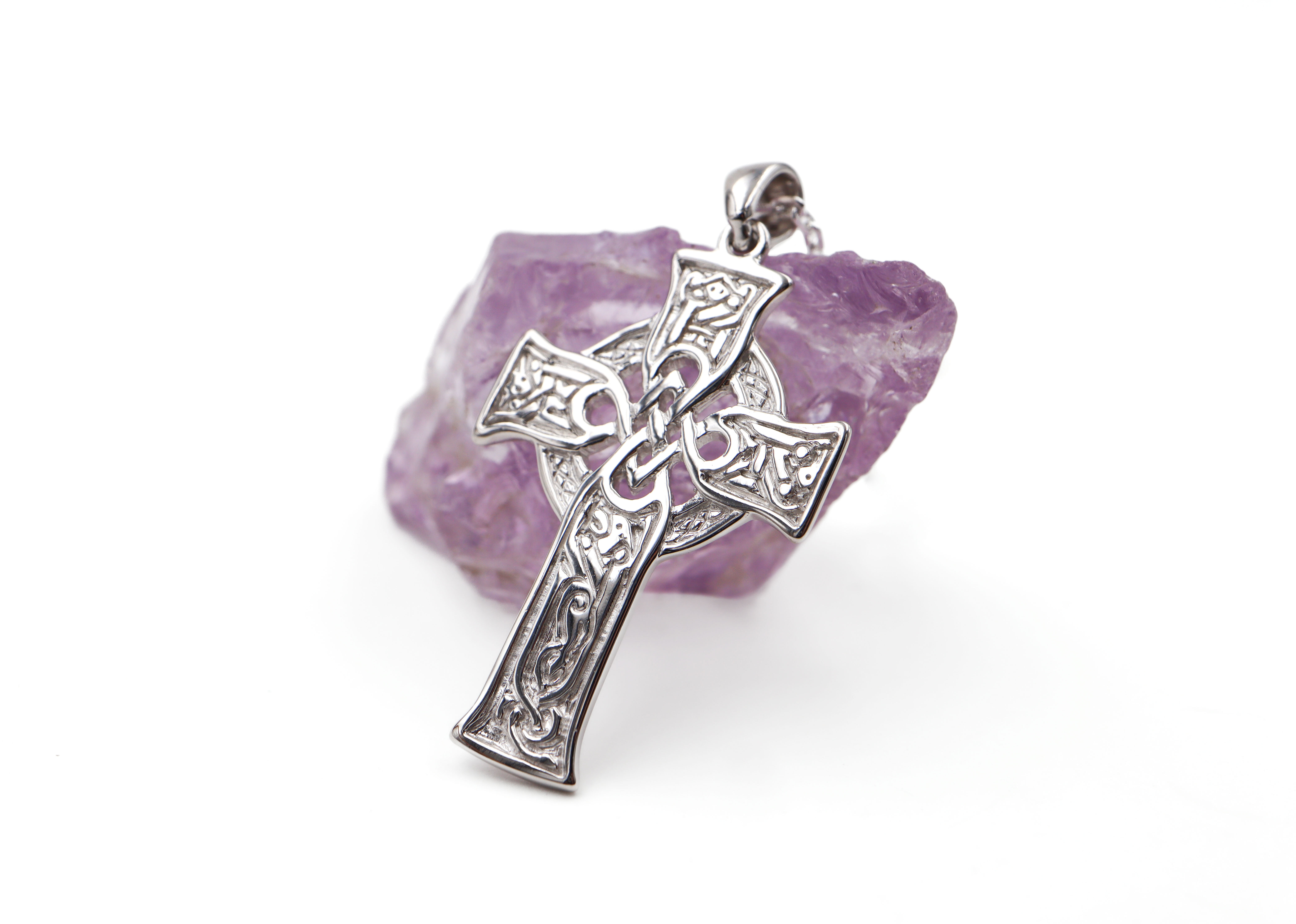 Celtic Cross Necklace in Real Sterling Silver