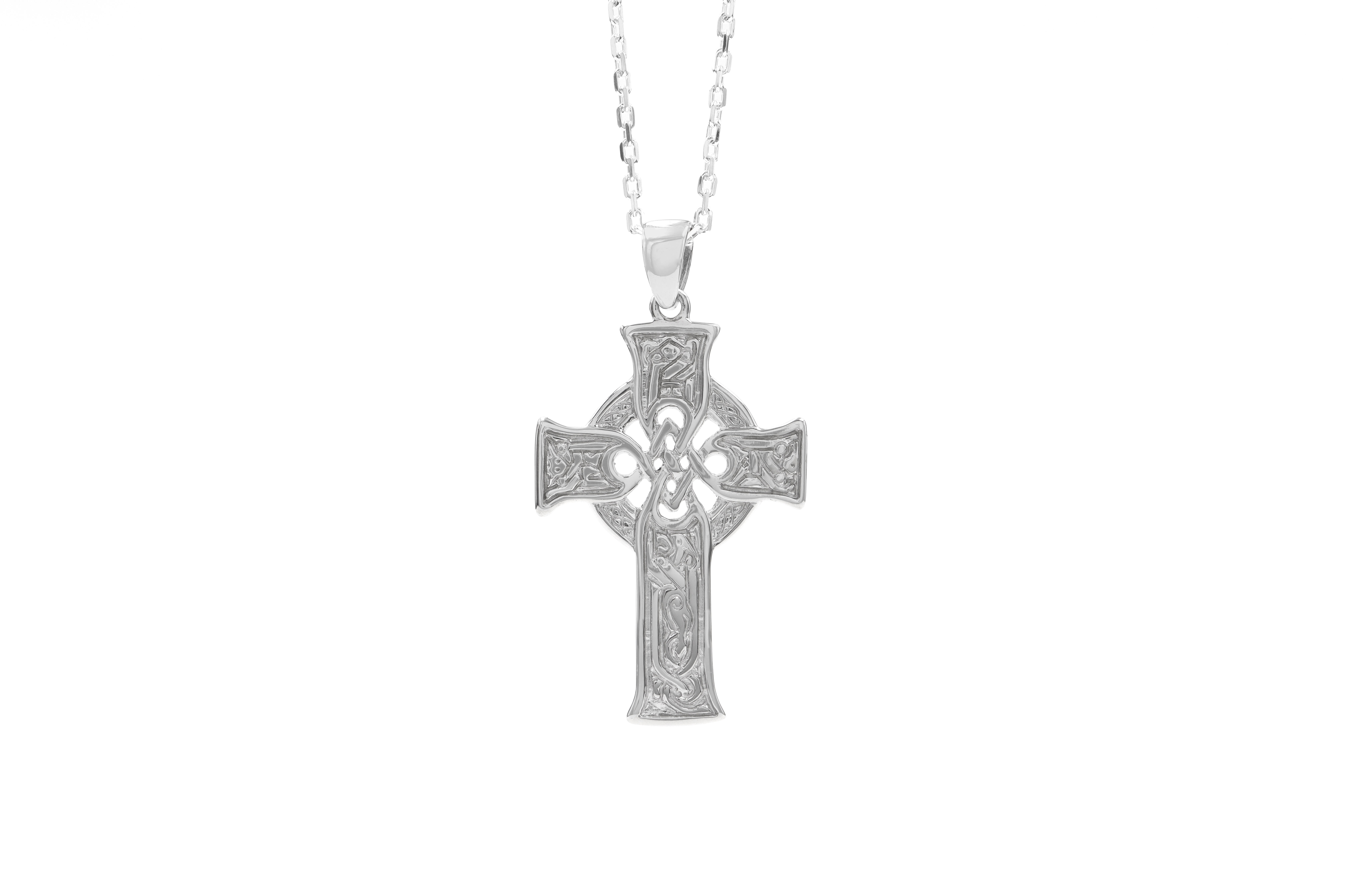 Celtic Cross Necklace in Real Sterling Silver