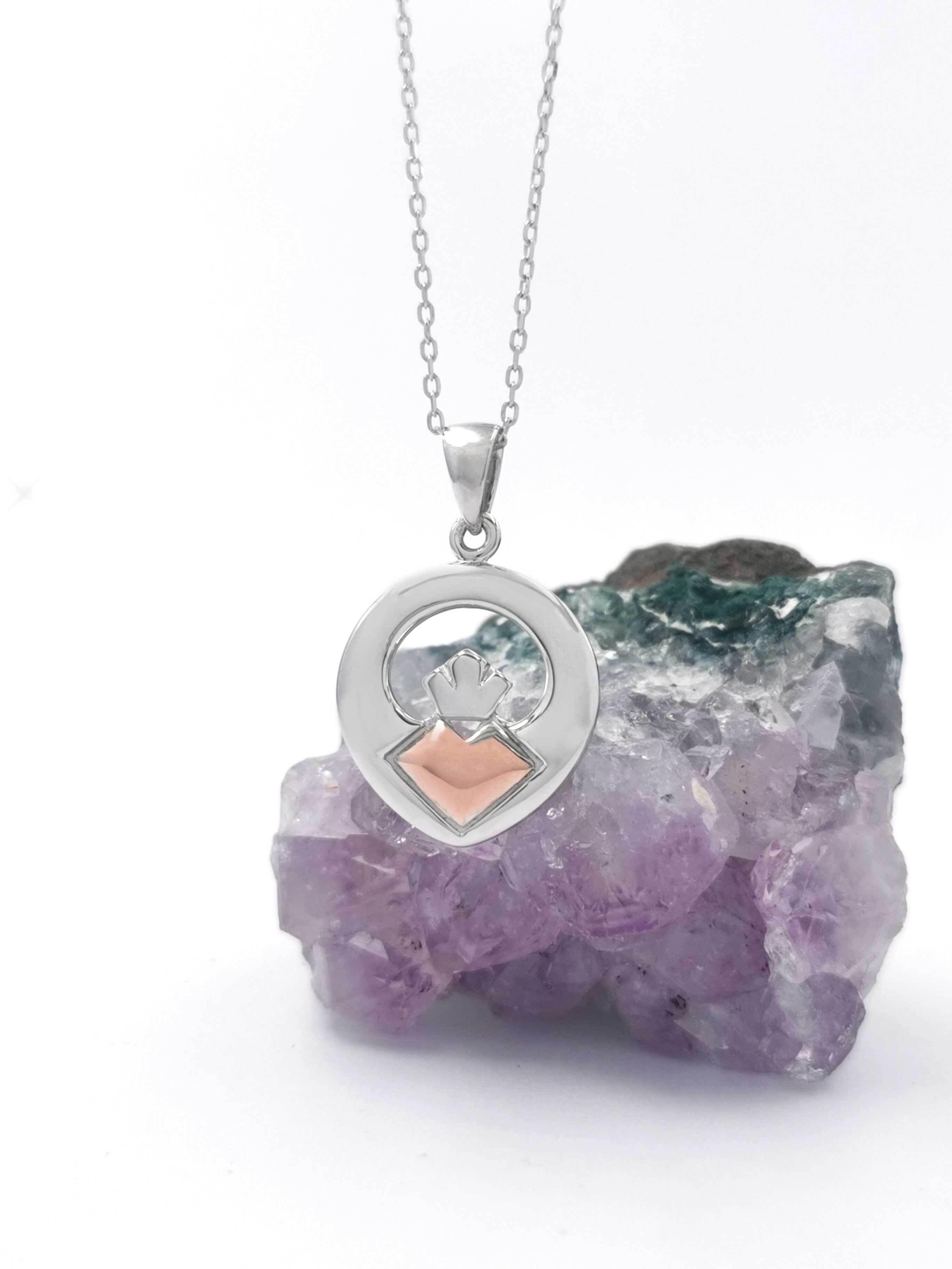 Two-Tone Claddagh Necklace