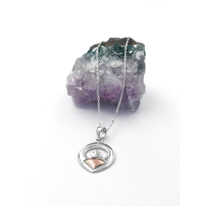 Sterling Silver And Irish 10K Rose Gold Claddagh… My Irish Jeweler