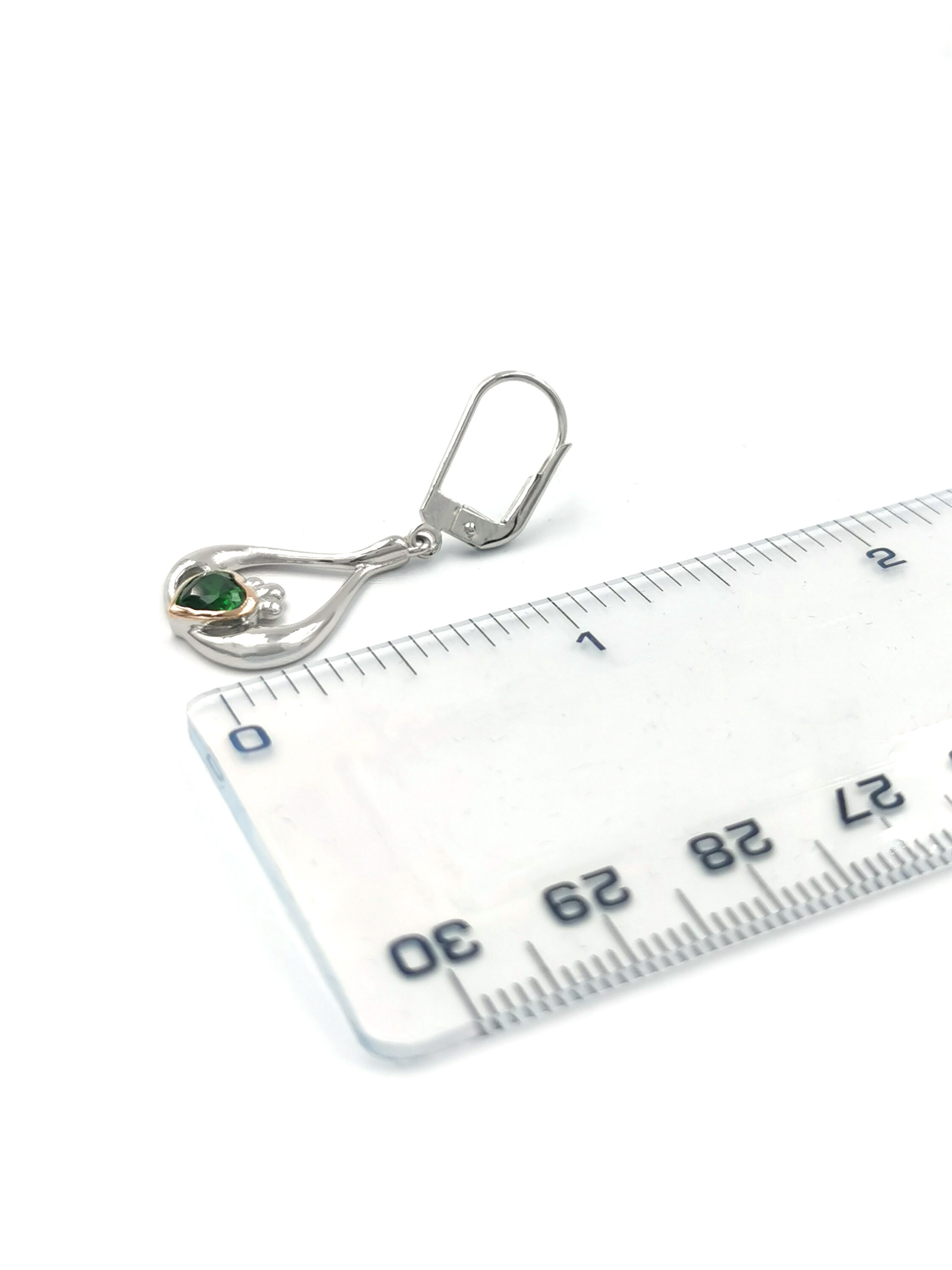 Womens Claddagh Gift Set in Sterling Silver & Rose Gold. Picture For Scale.