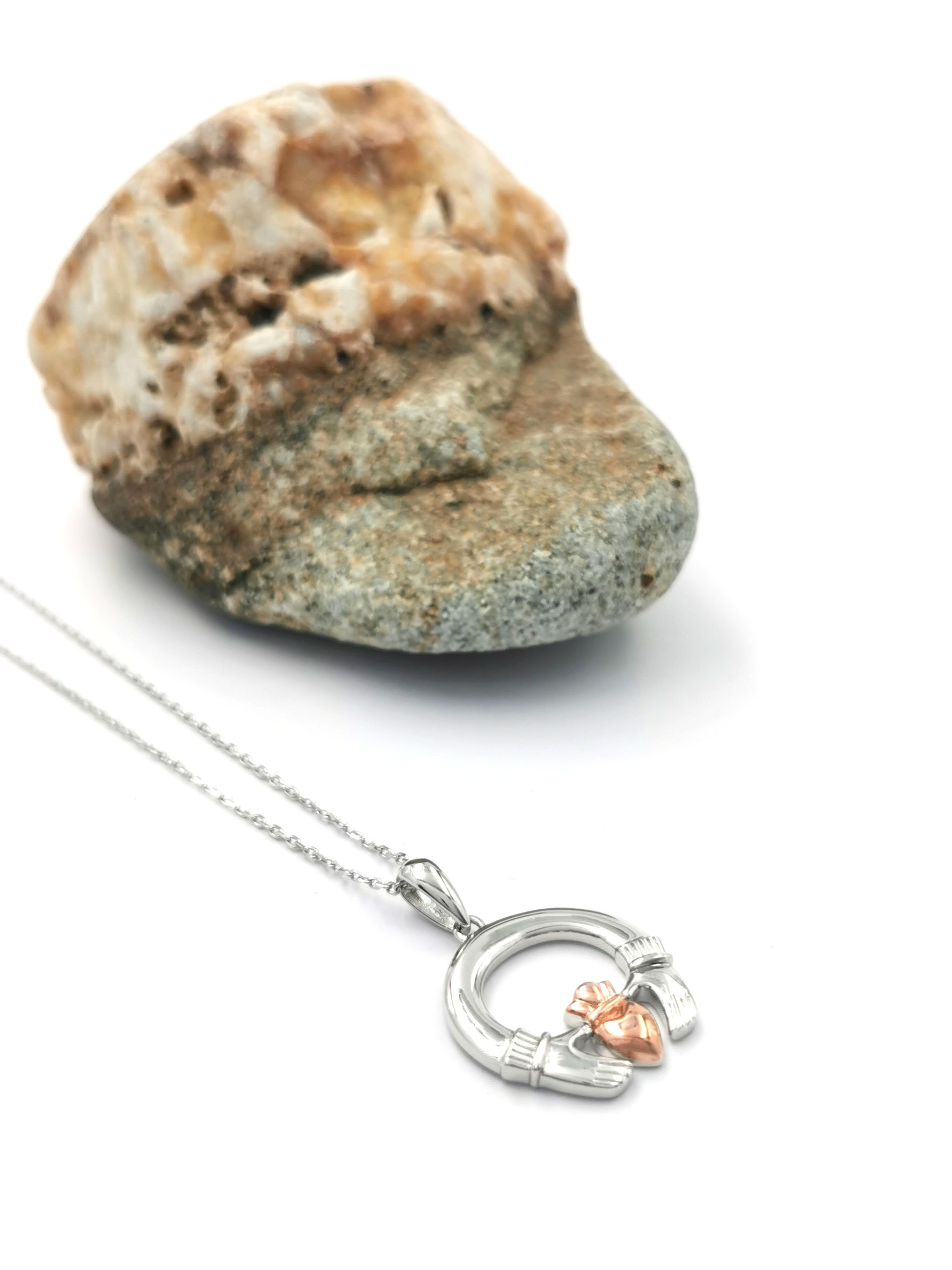 Sterling Silver And Irish Rose Gold Claddagh… My Irish Jeweler