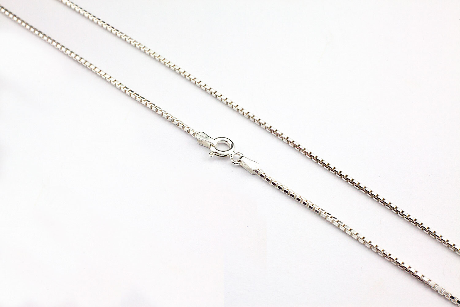 22" Box Chain In Sterling Silver