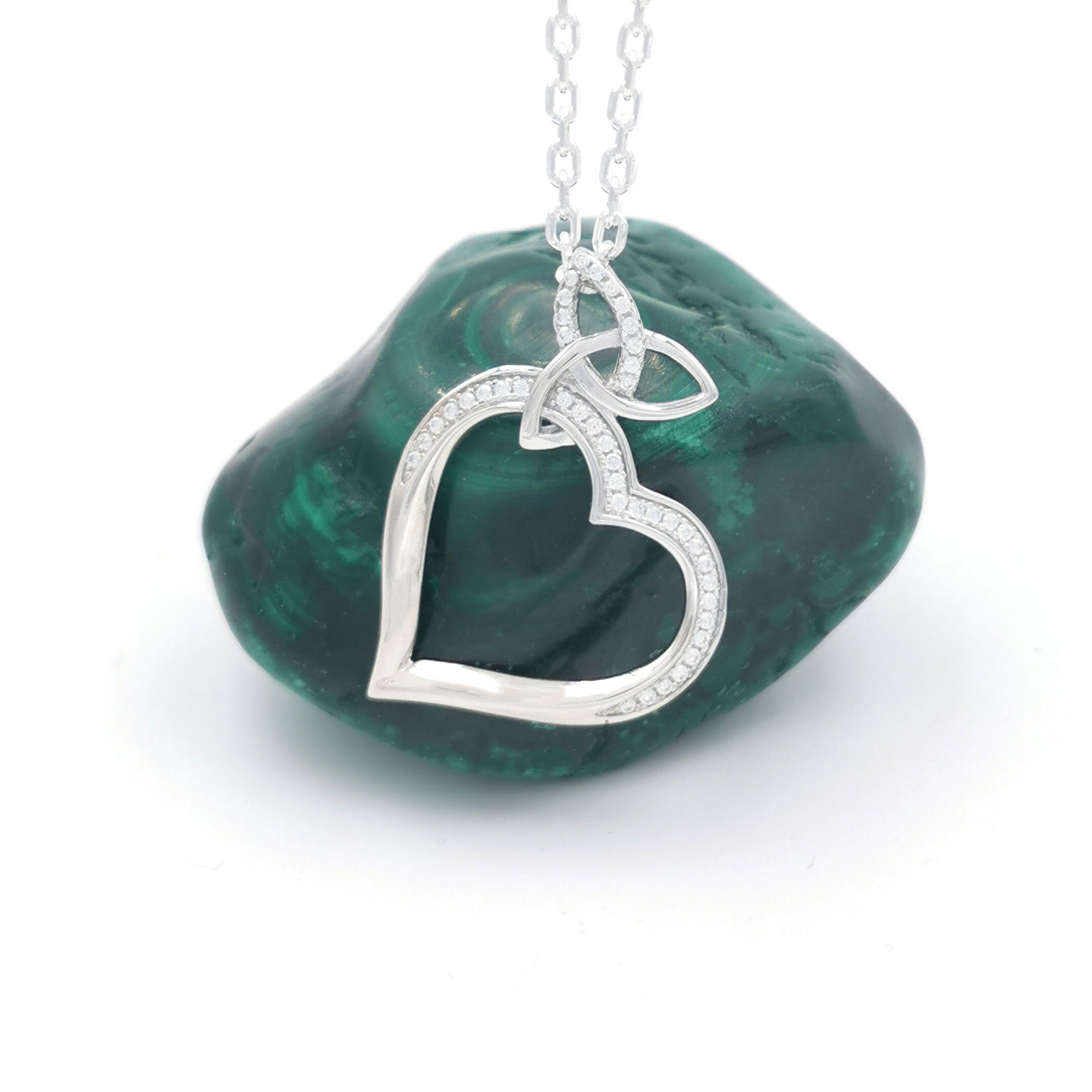 Silver Trinity Heart