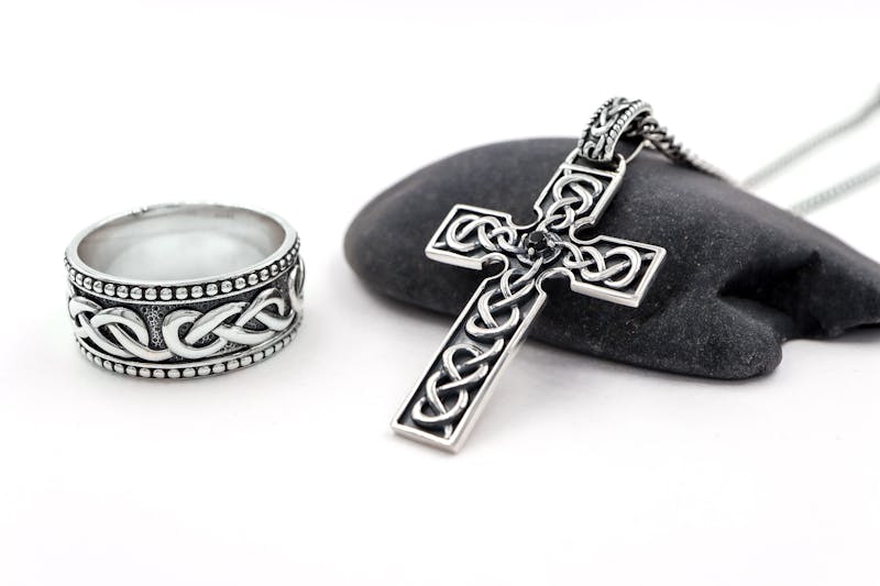Mens Authentic Sterling Silver Celtic Knot Ring