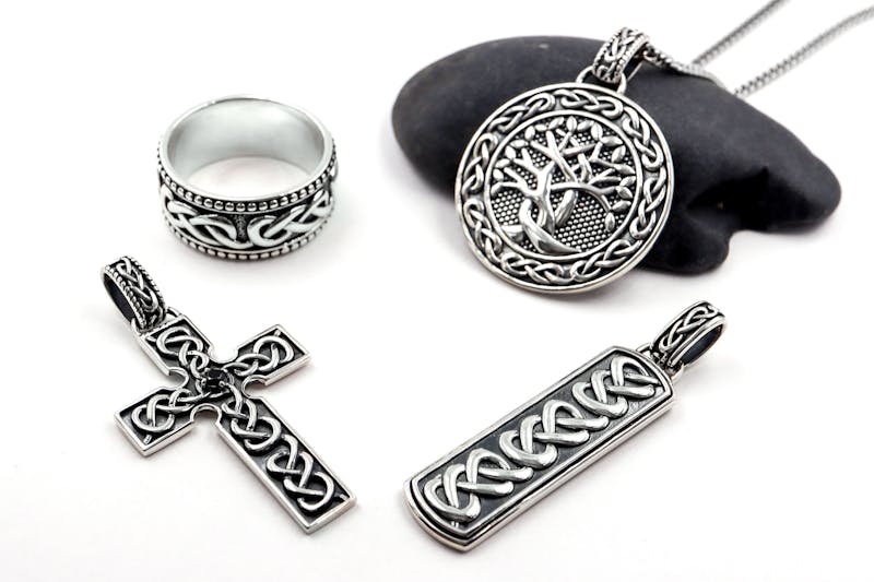 Celtic Cross Necklace in Sterling Silver