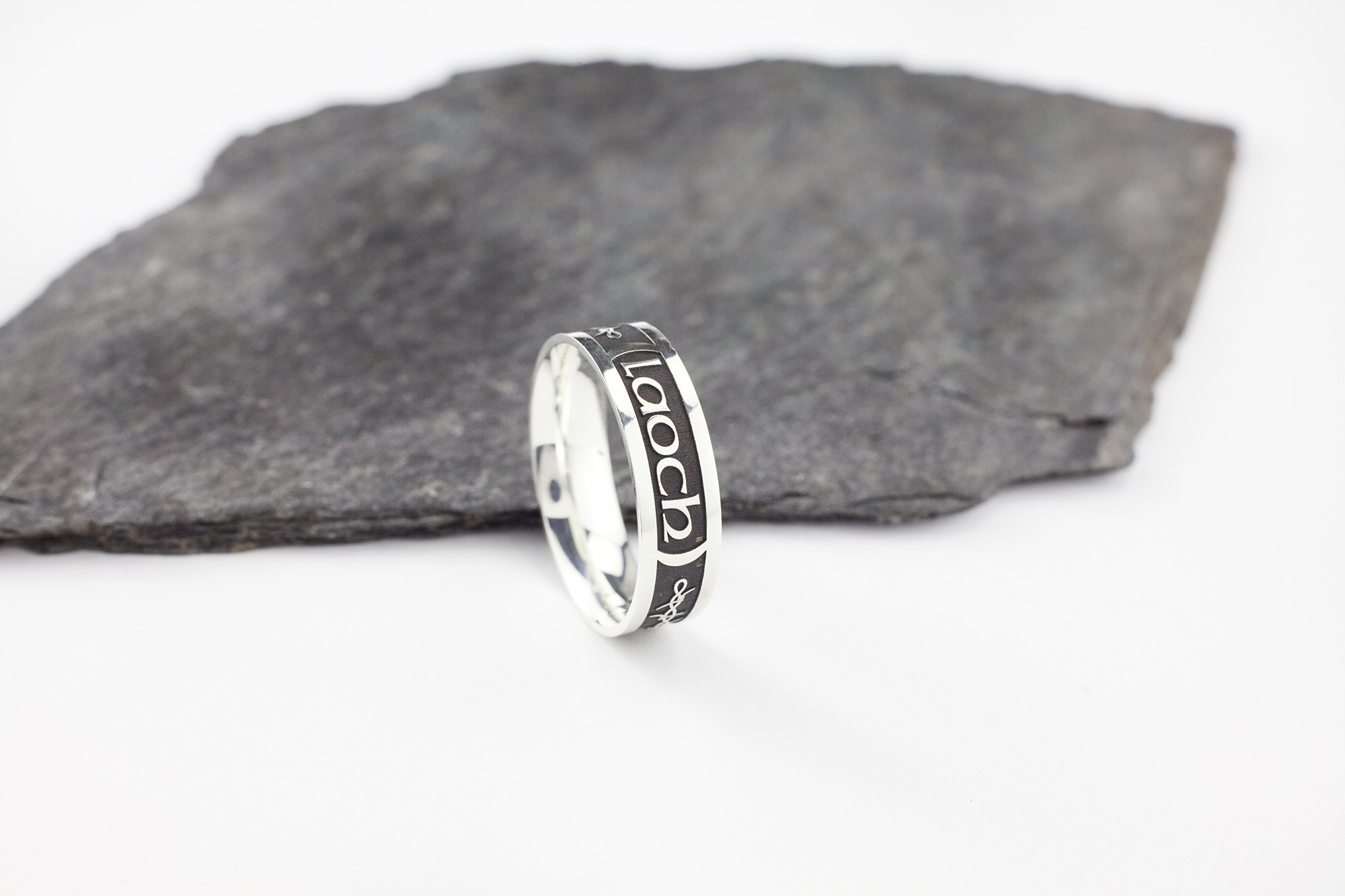 Gorgeous Sterling Silver Gaelic Ring With a Oxidized Finish