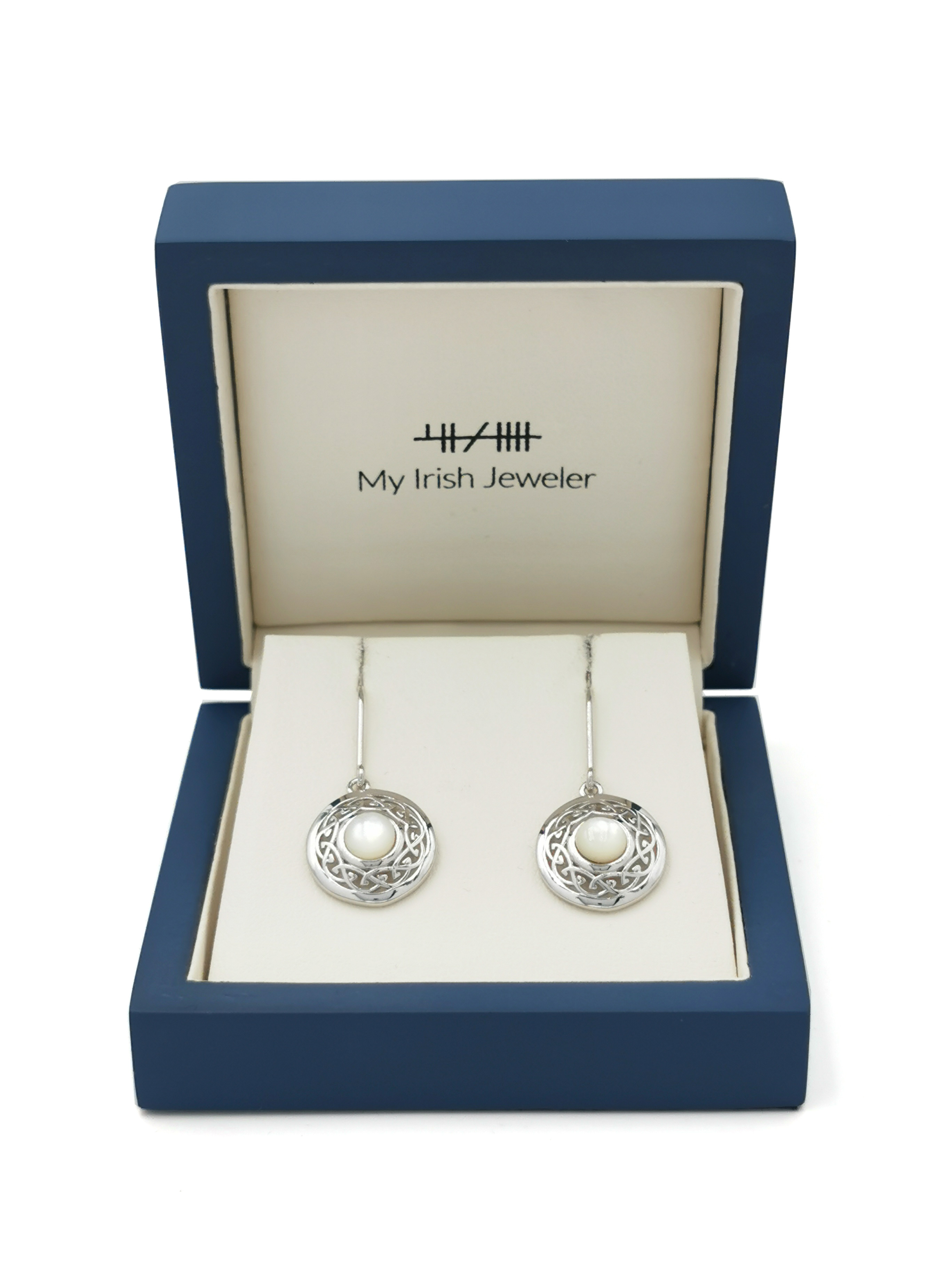 Womens Striking Sterling Silver Celtic Knot Earrings. In Luxury Packaging.