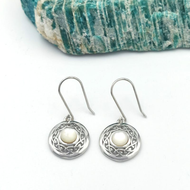 Sterling Silver Mother of Pearl Earrings