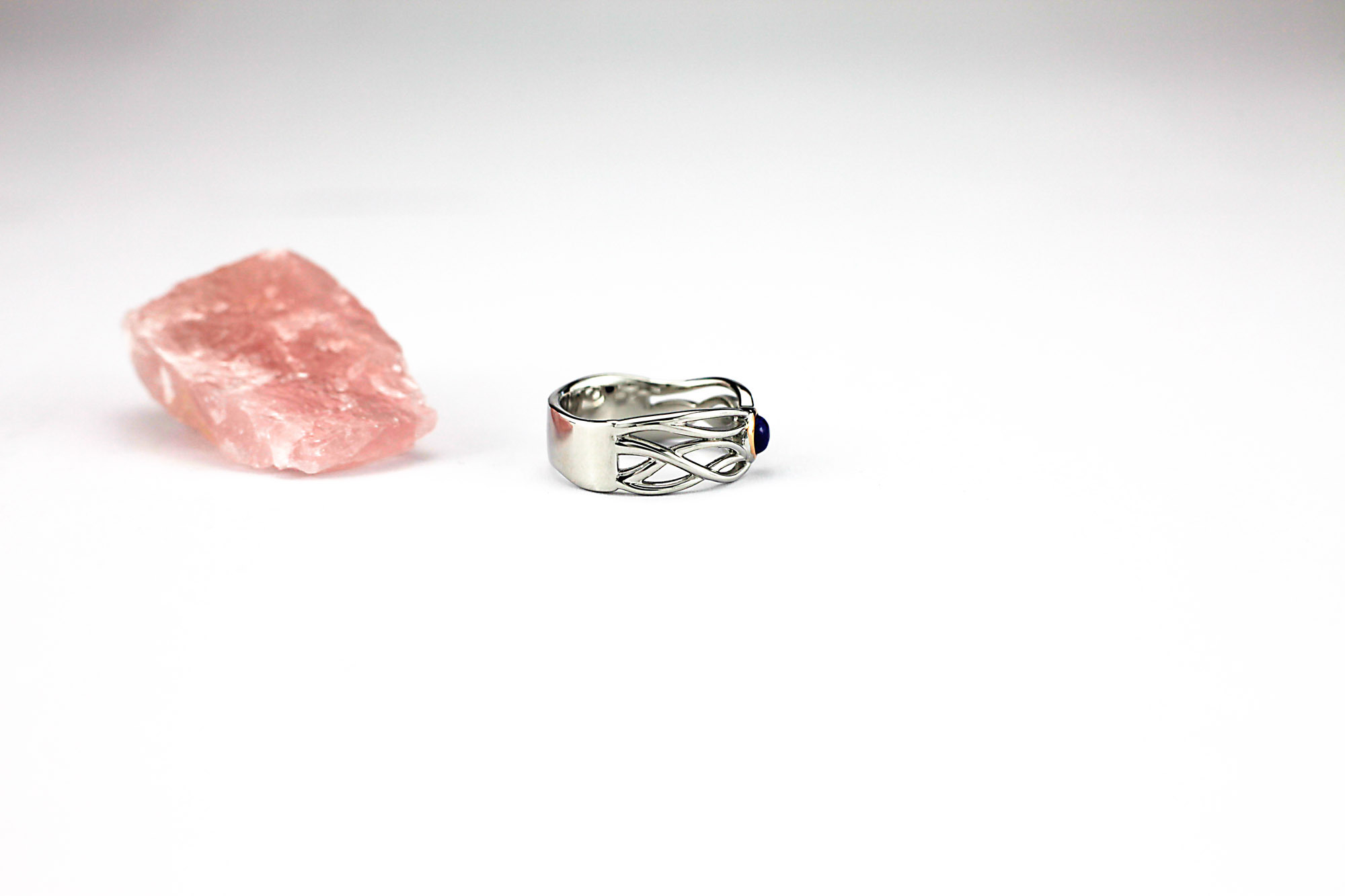 Real Sterling Silver & Yellow Gold Irish Gold Ring For Women