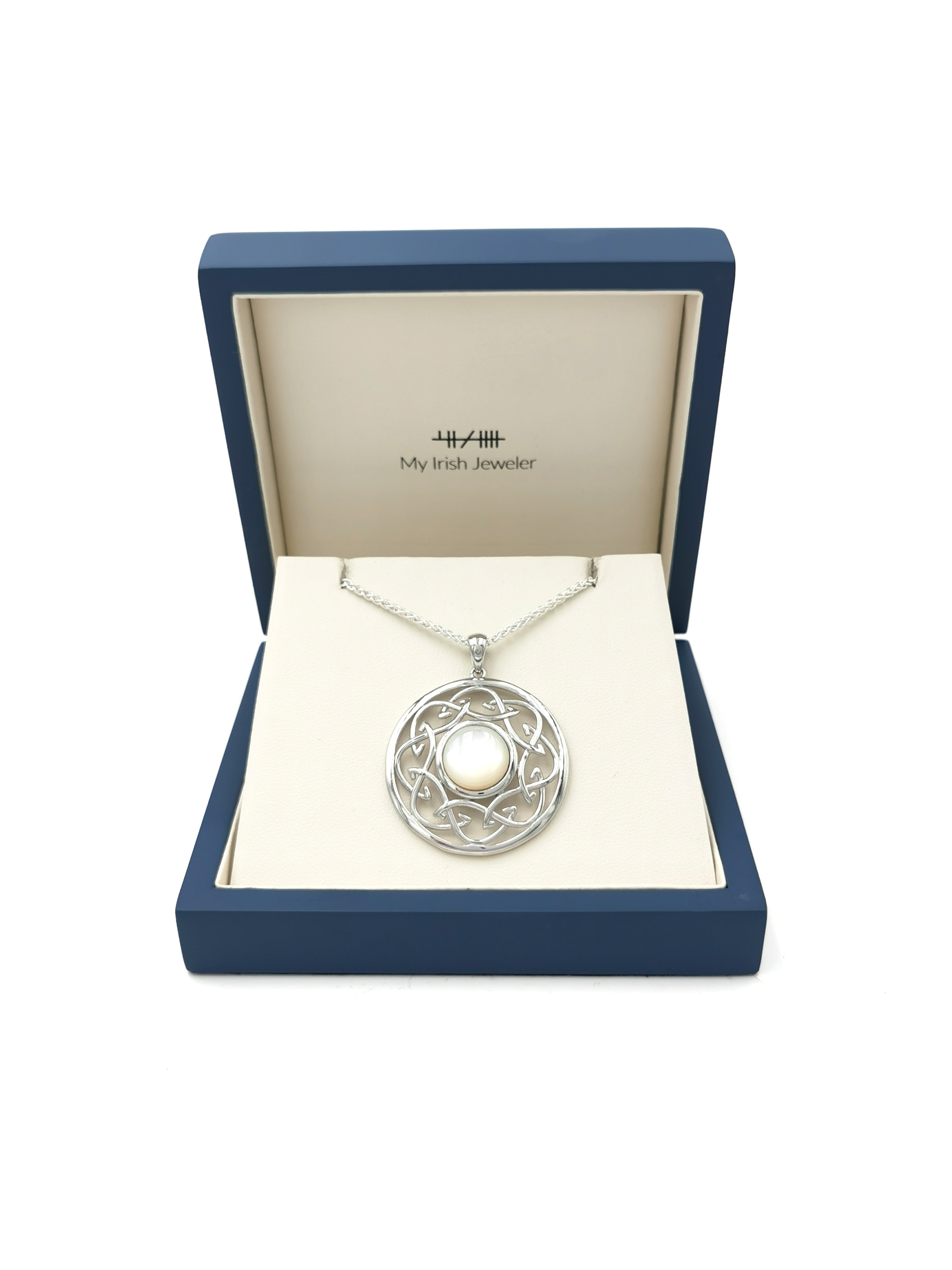 Sterling Silver Celtic Swirl Necklace Set With… My Irish Jeweler