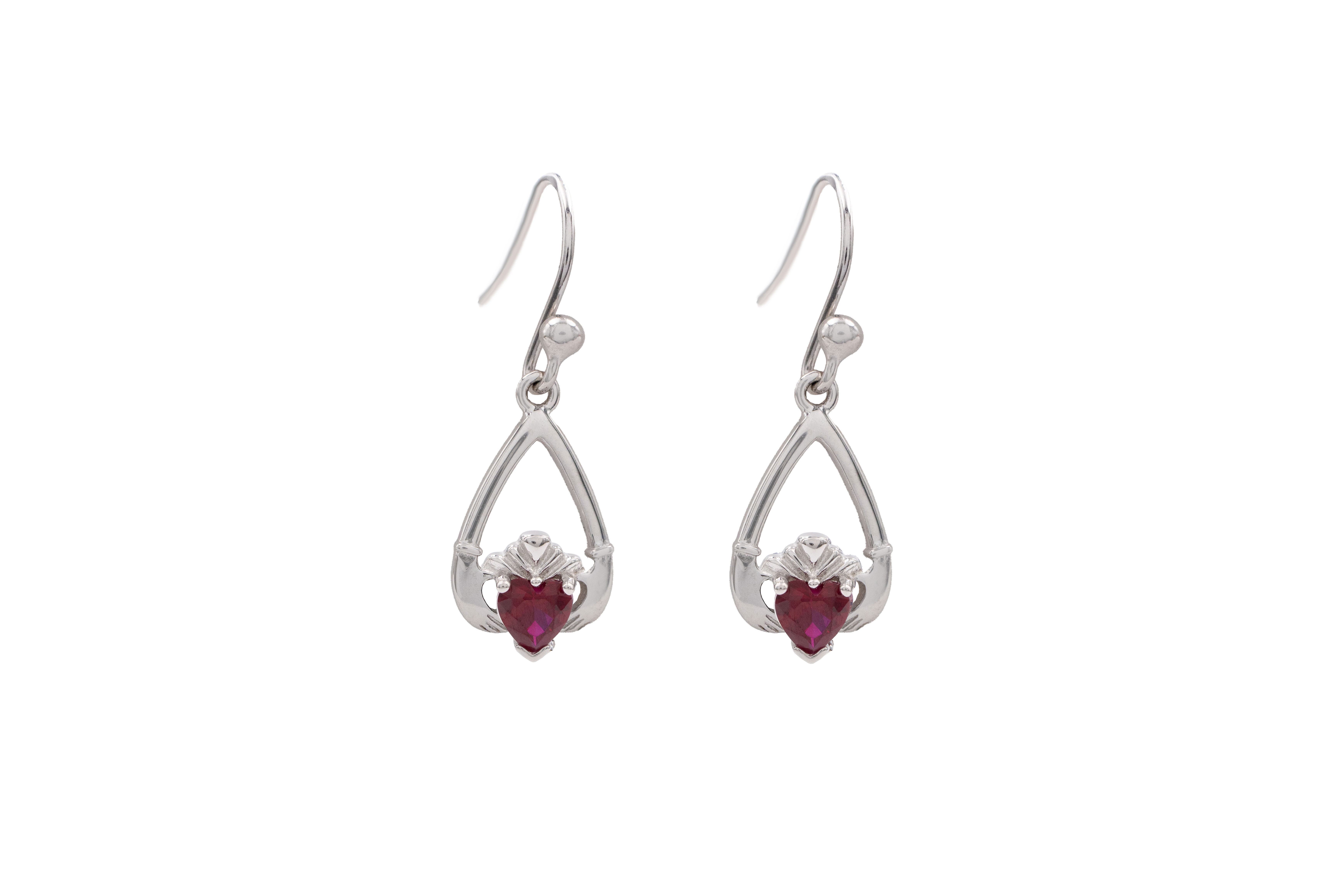 Attractive Sterling Silver July Birthstone Earrings For Women