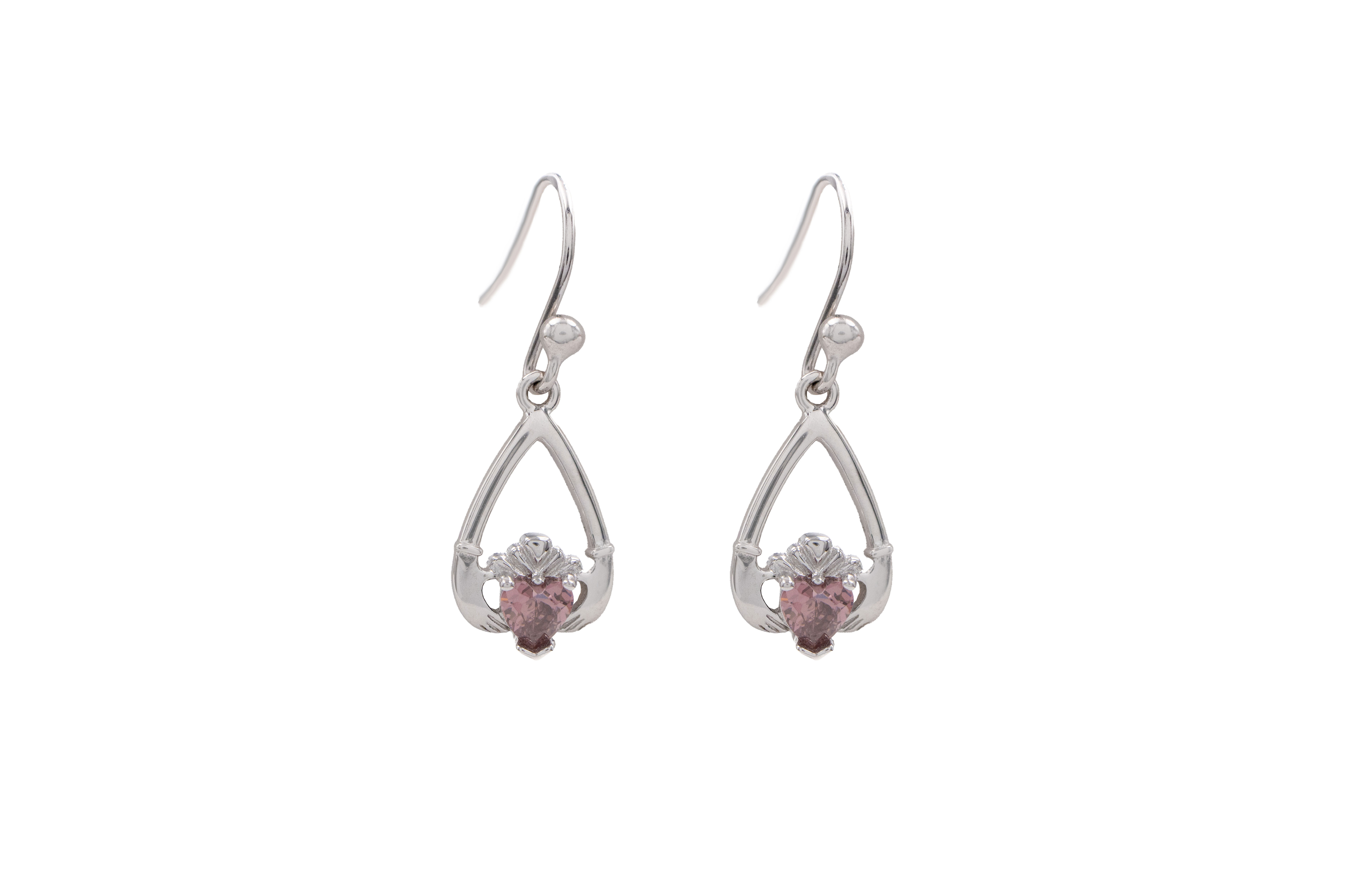 Womens June Birthstone Earrings in Real Sterling Silver