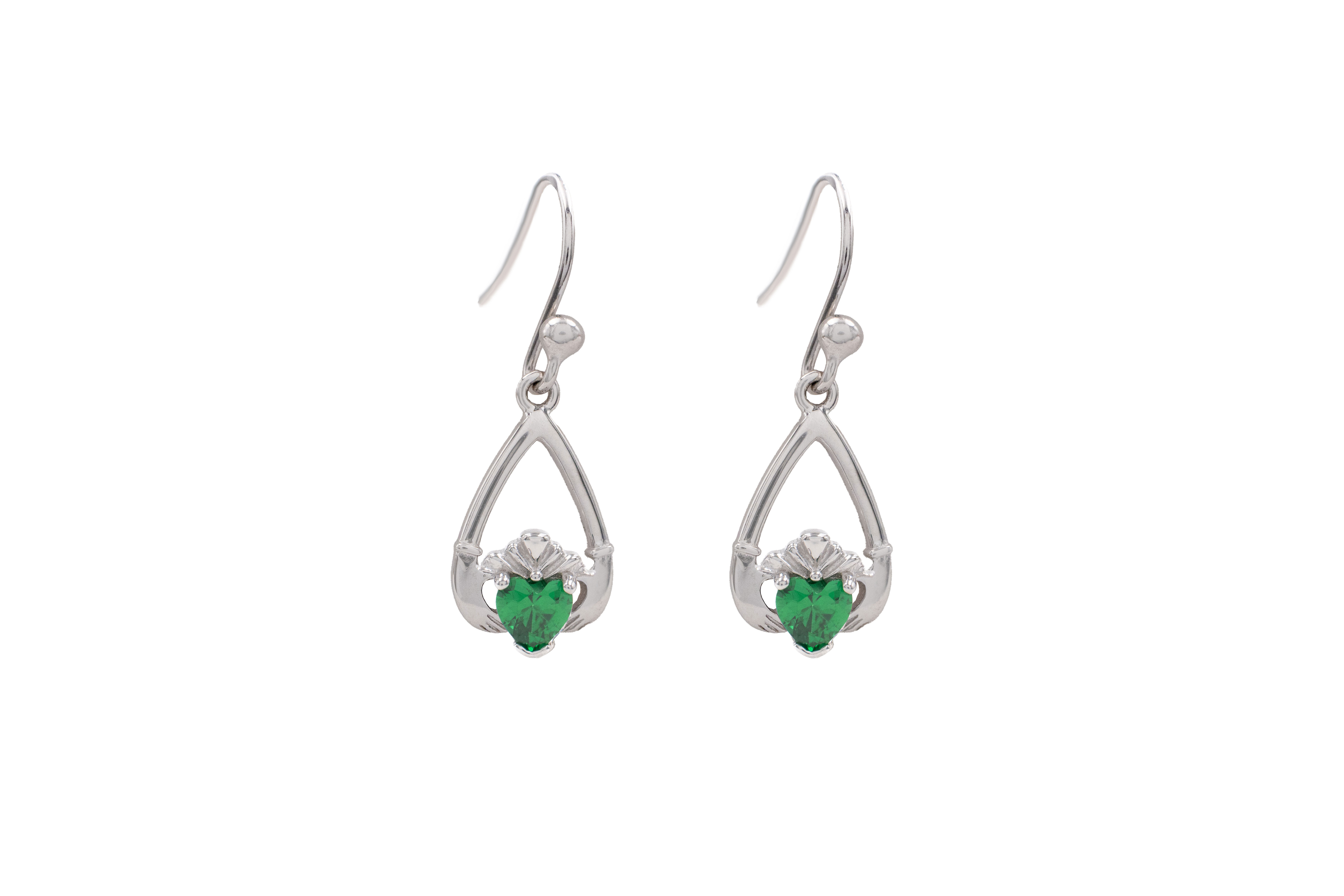 Attractive Sterling Silver May Birthstone Earrings For Women