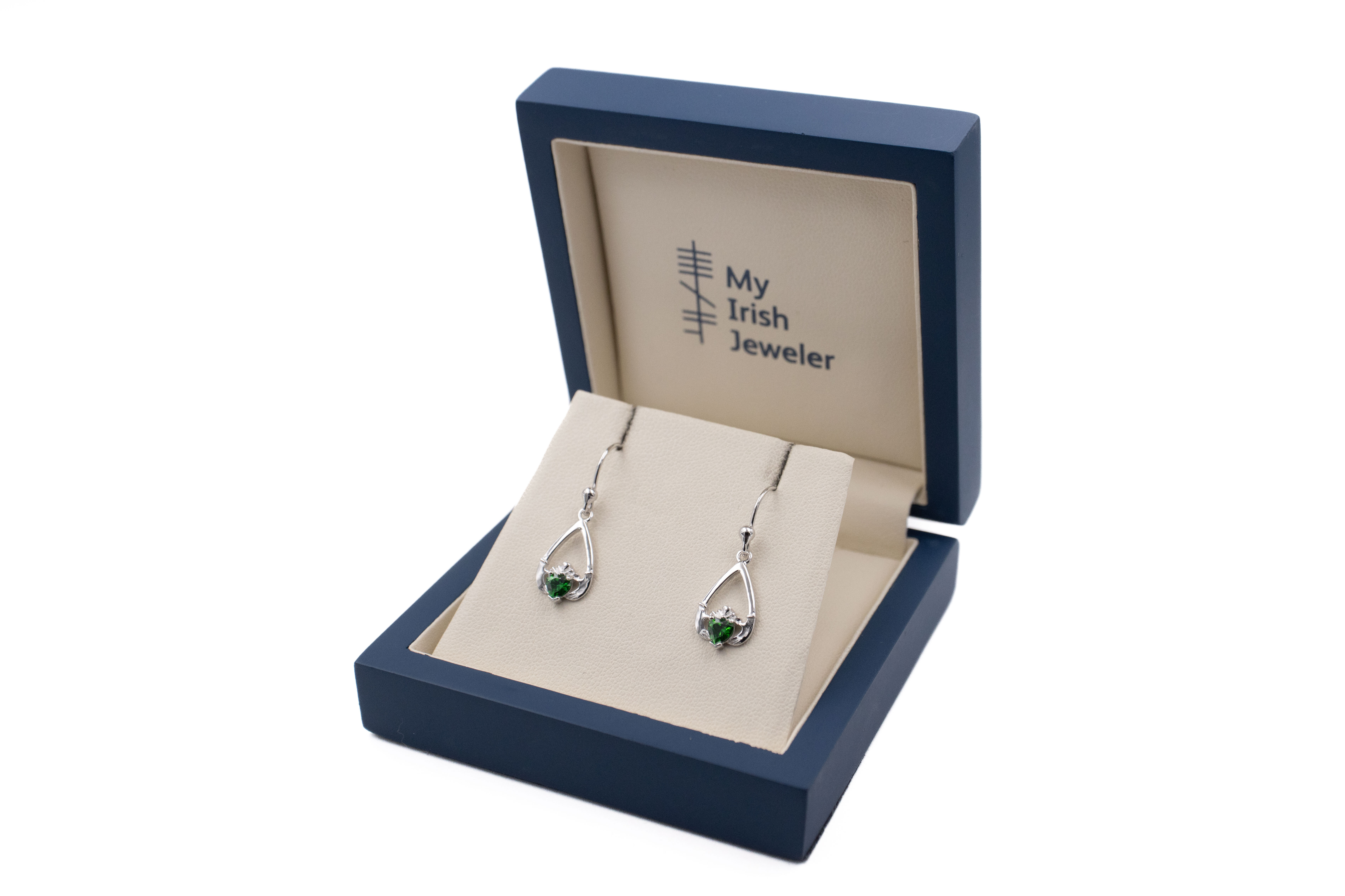 Attractive Sterling Silver May Birthstone Earrings For Women. In Luxury Packaging.