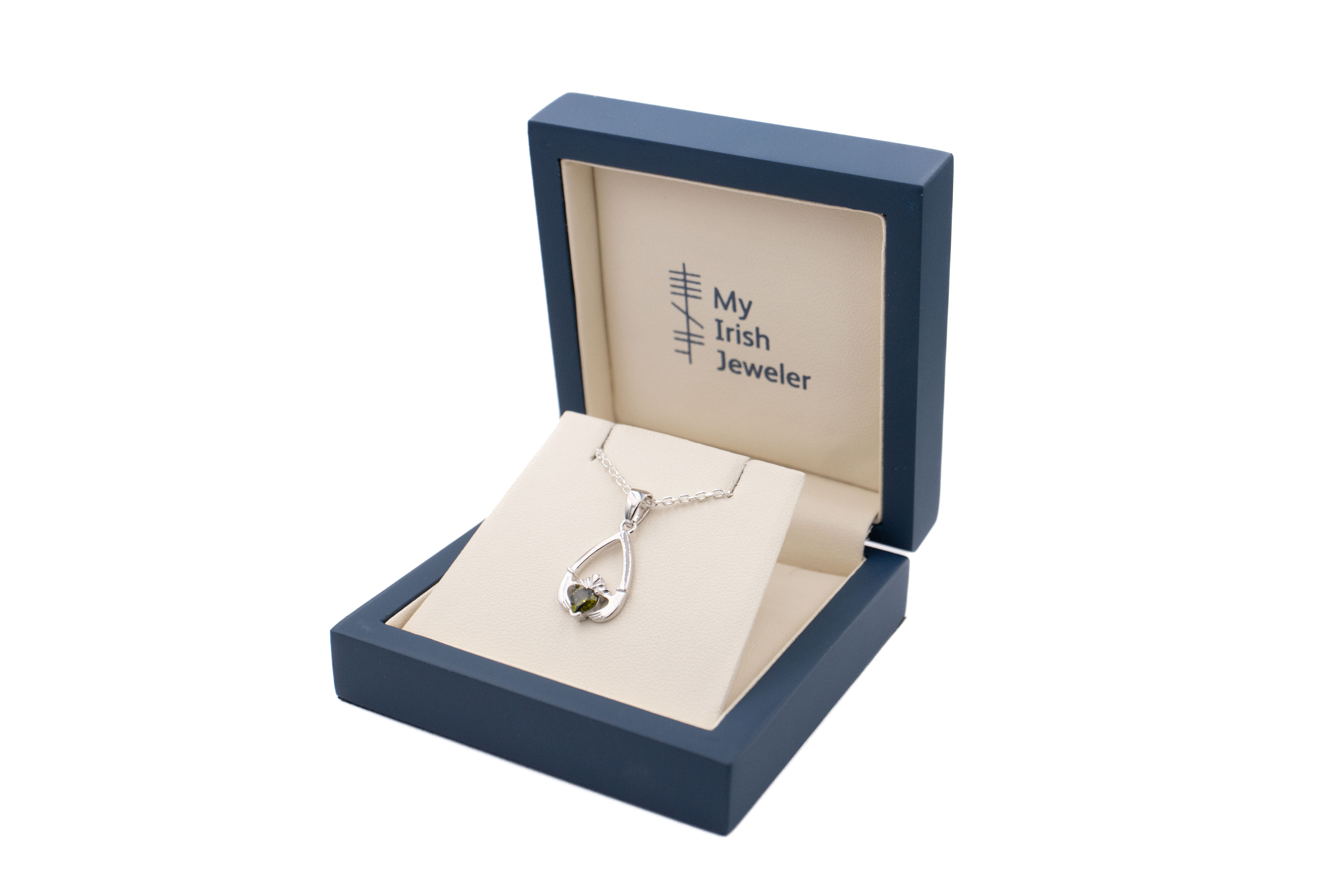 Genuine Sterling Silver August Birthstone Necklace For Women. In Luxury Packaging.