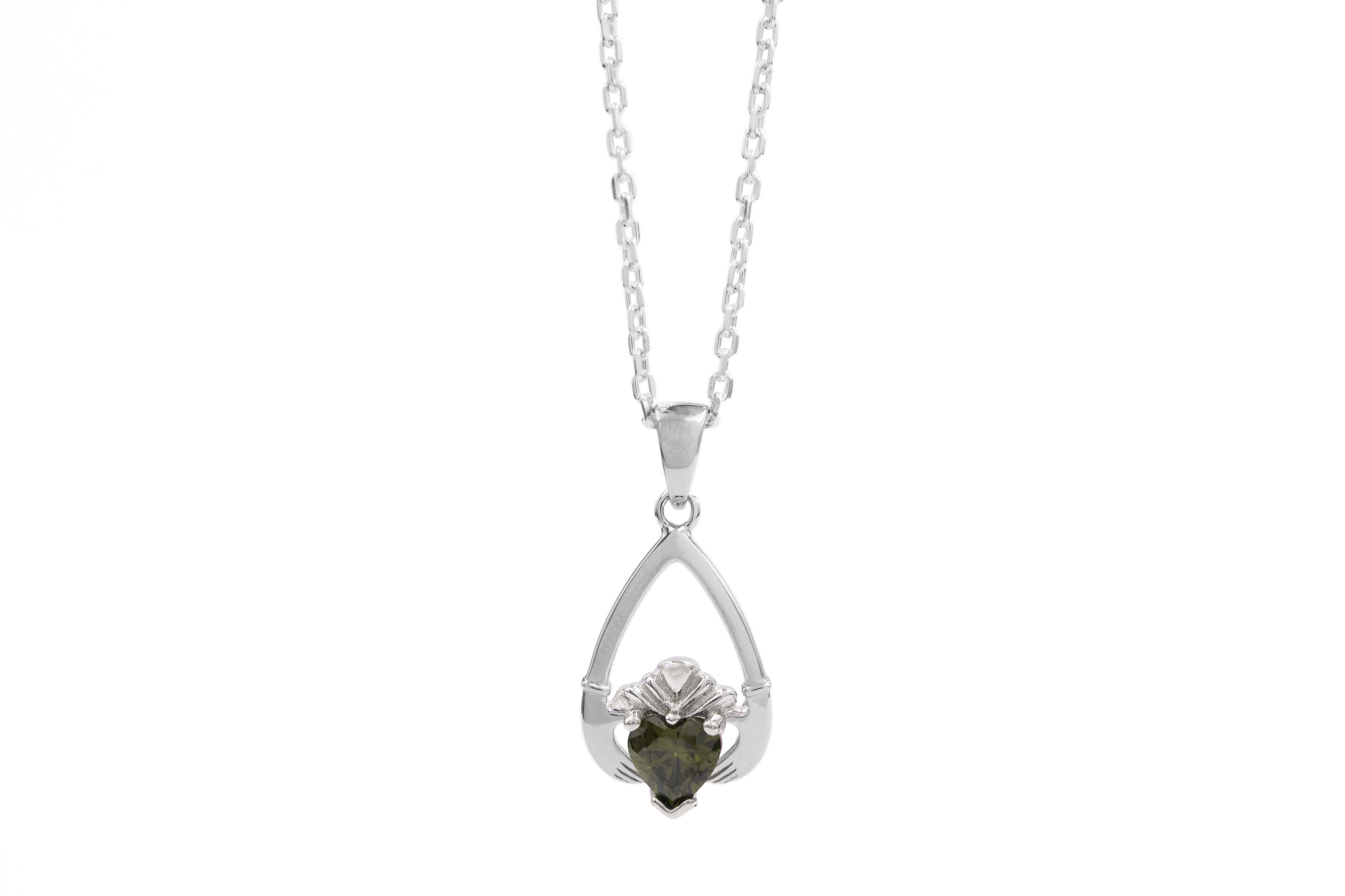 Real Sterling Silver August Birthstone Necklace For Women