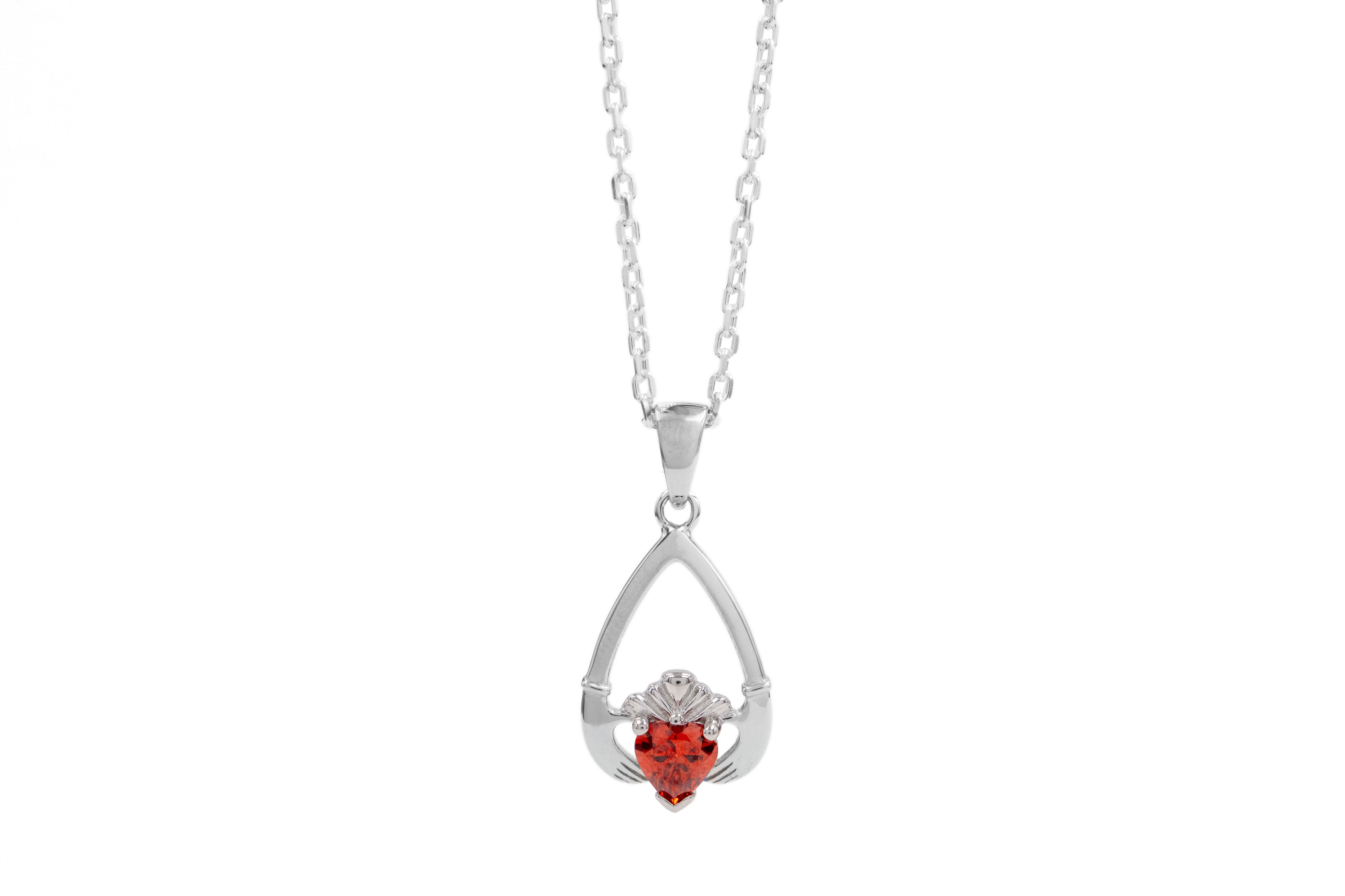 Attractive Sterling Silver January Birthstone Necklace For Women