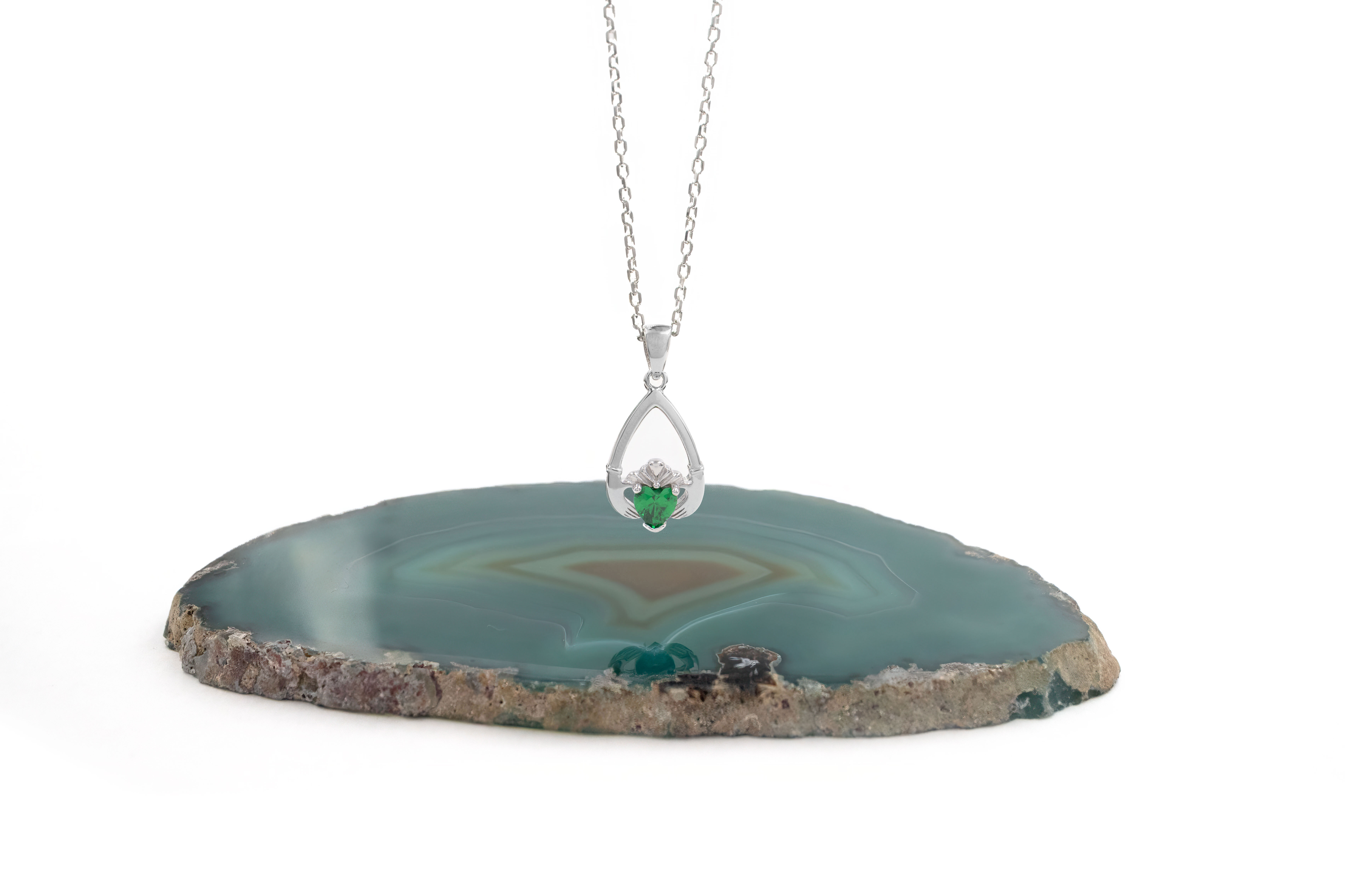 Authentic Sterling Silver May Birthstone Necklace For Women