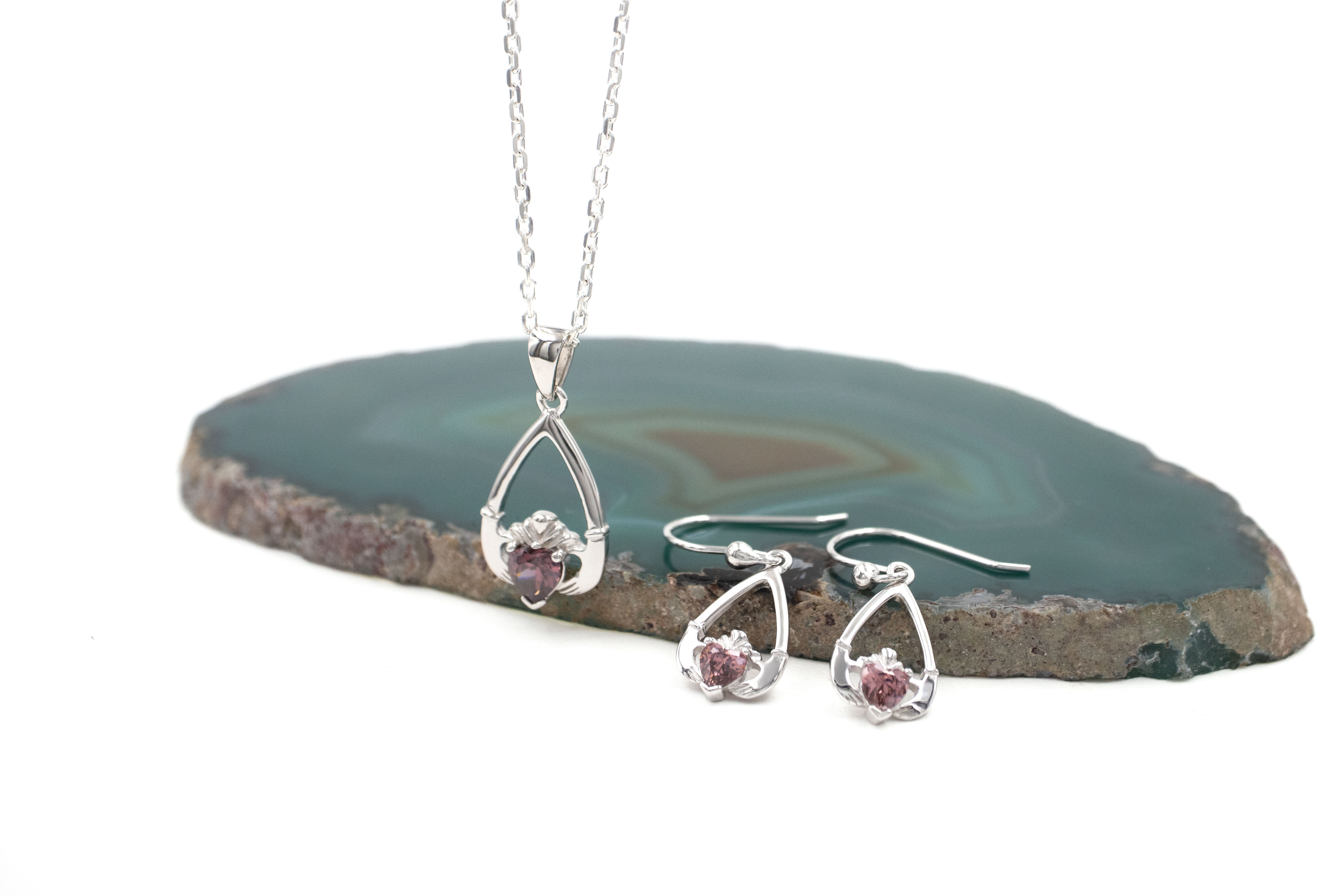 Womens June Birthstone Necklace in Real Sterling Silver