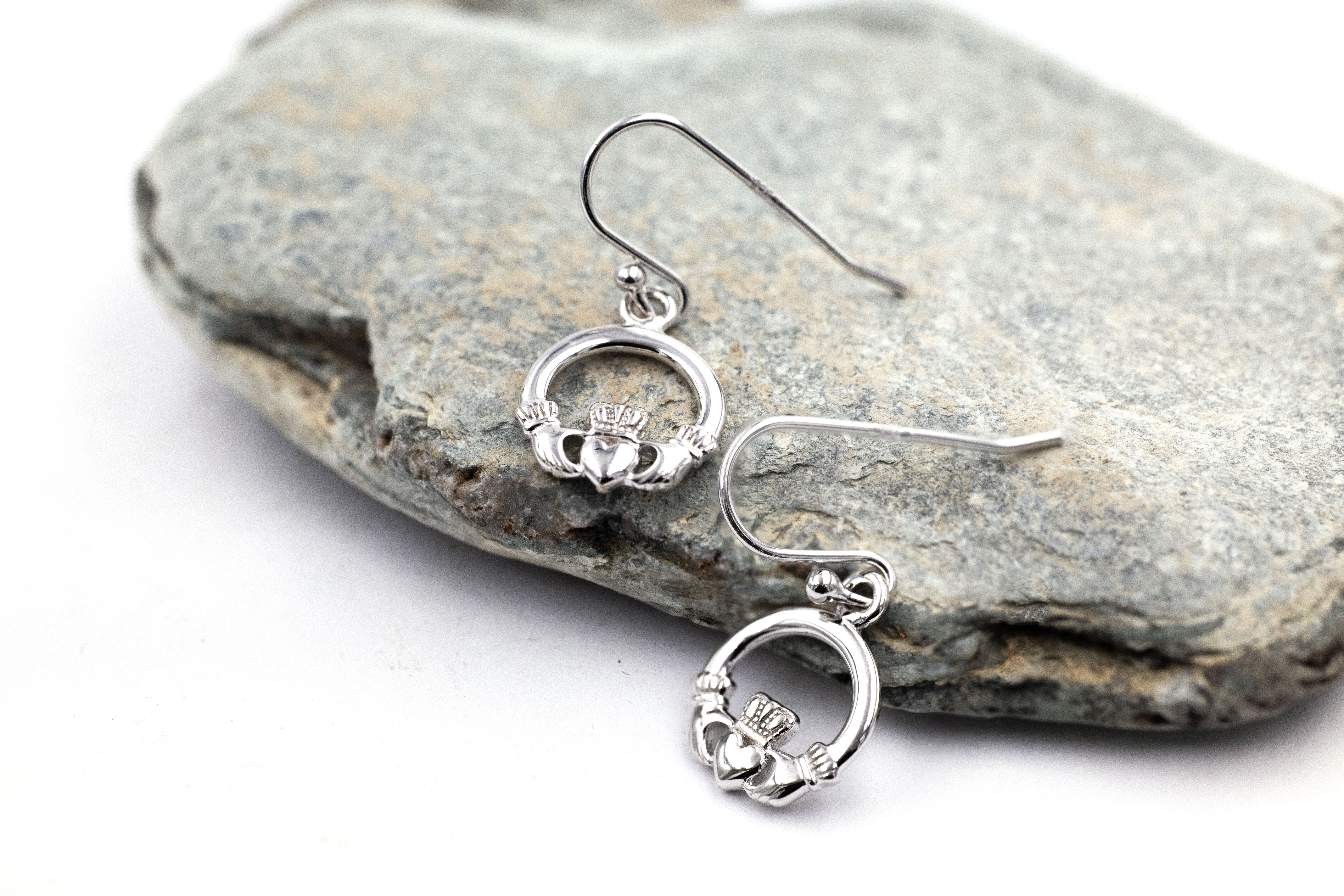 Striking Sterling Silver Claddagh Earrings For Women