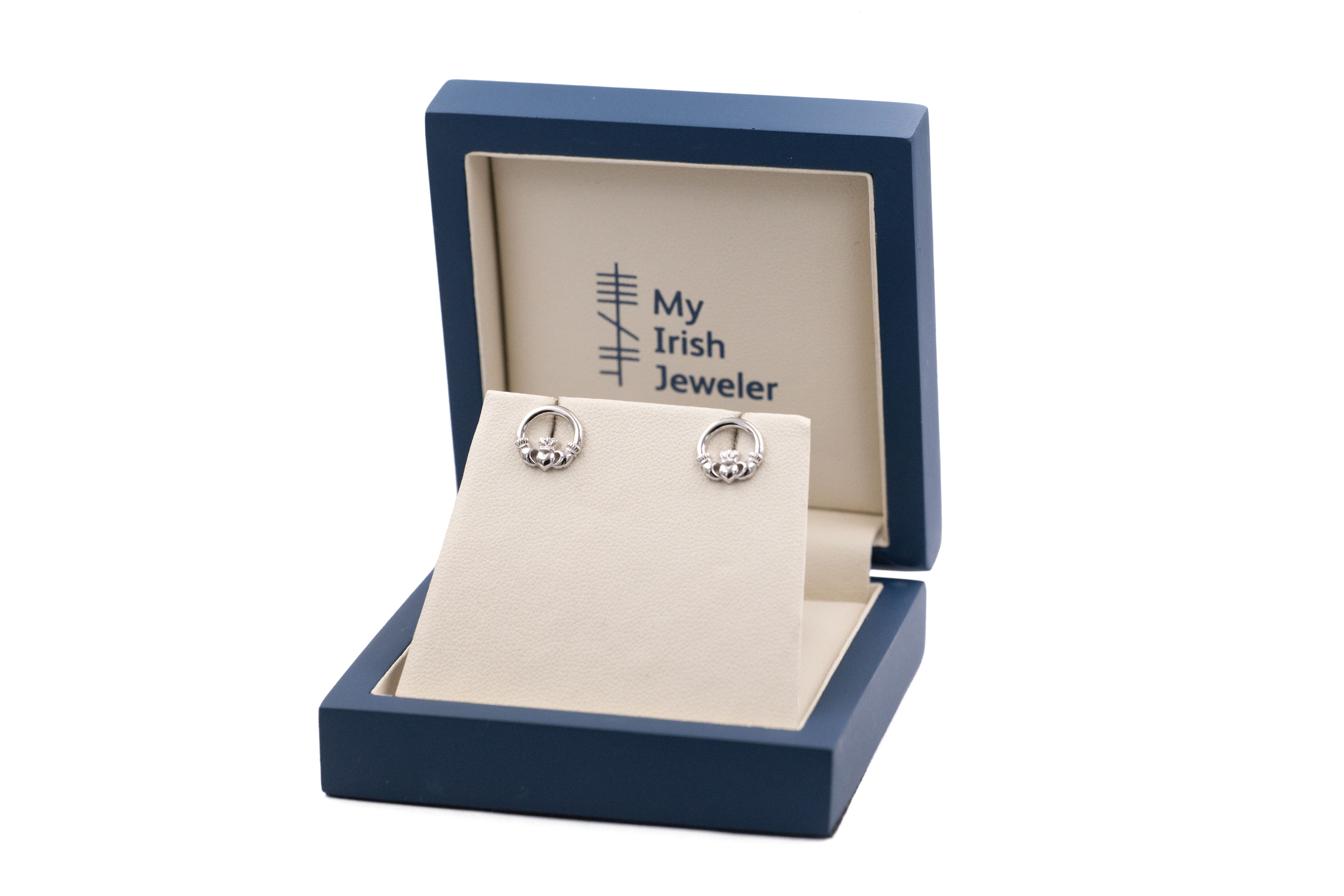 Real Sterling Silver Claddagh Earrings For Women. In Luxury Packaging.