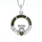 Womens Attractive Sterling Silver Claddagh & Connemara Marble Gift Set - Gallery