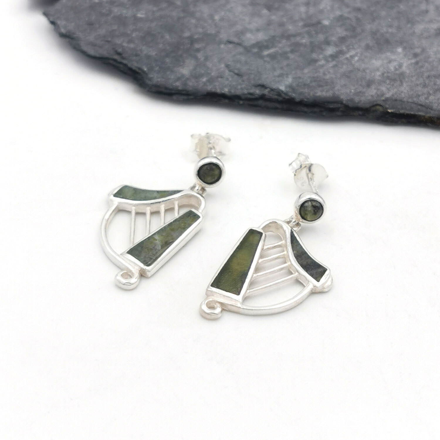 Authentic Sterling Silver Irish Harp Gift Set For Women