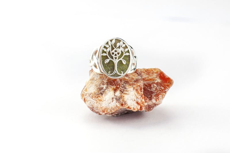 Irish Sterling Silver Connemara Marble Ring For Women