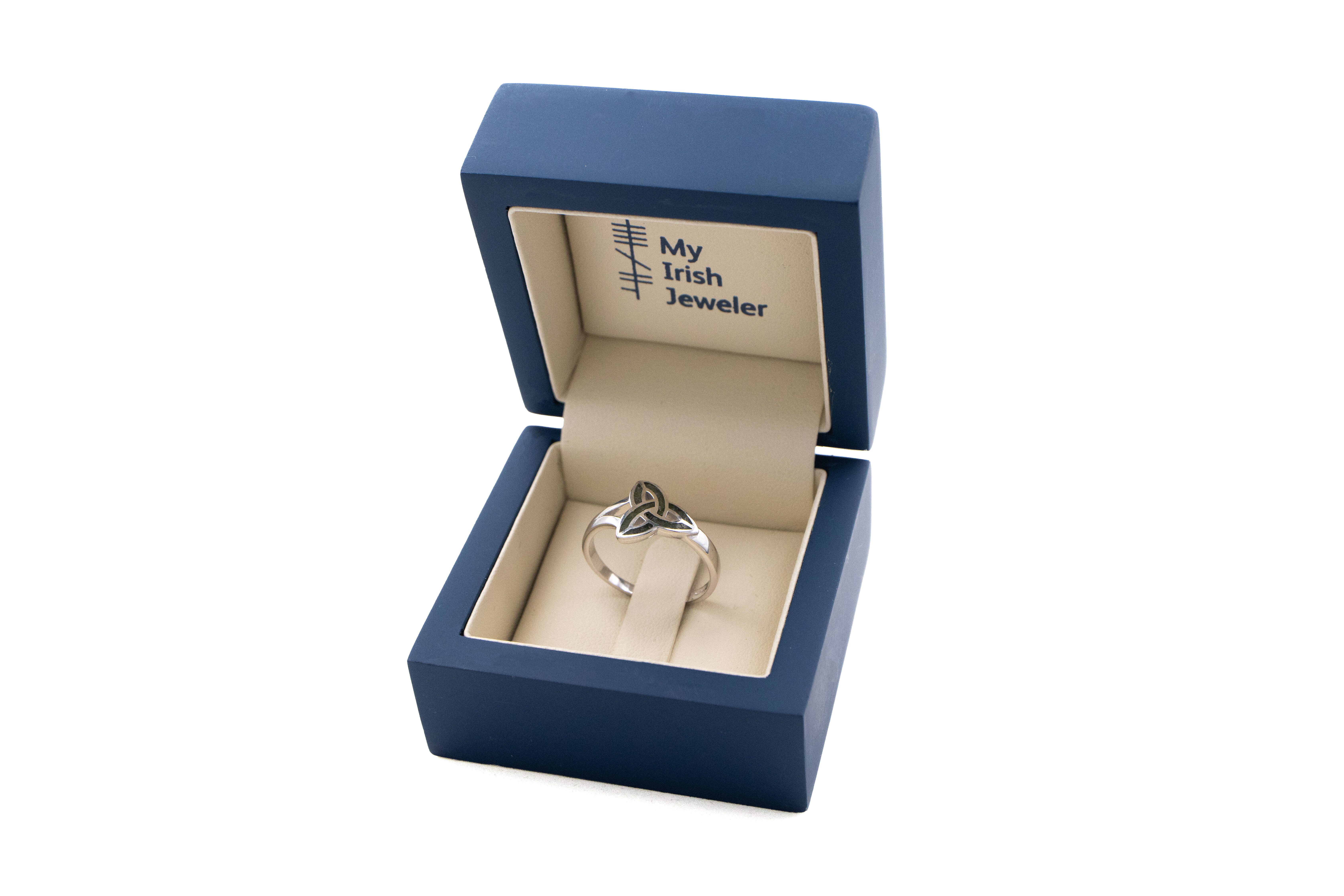 Womens Sterling Silver Trinity Knot Ring. In Luxury Packaging.