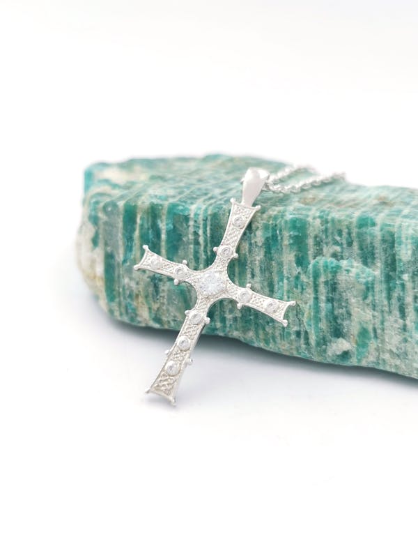 Genuine Sterling Silver Celtic Cross Necklace