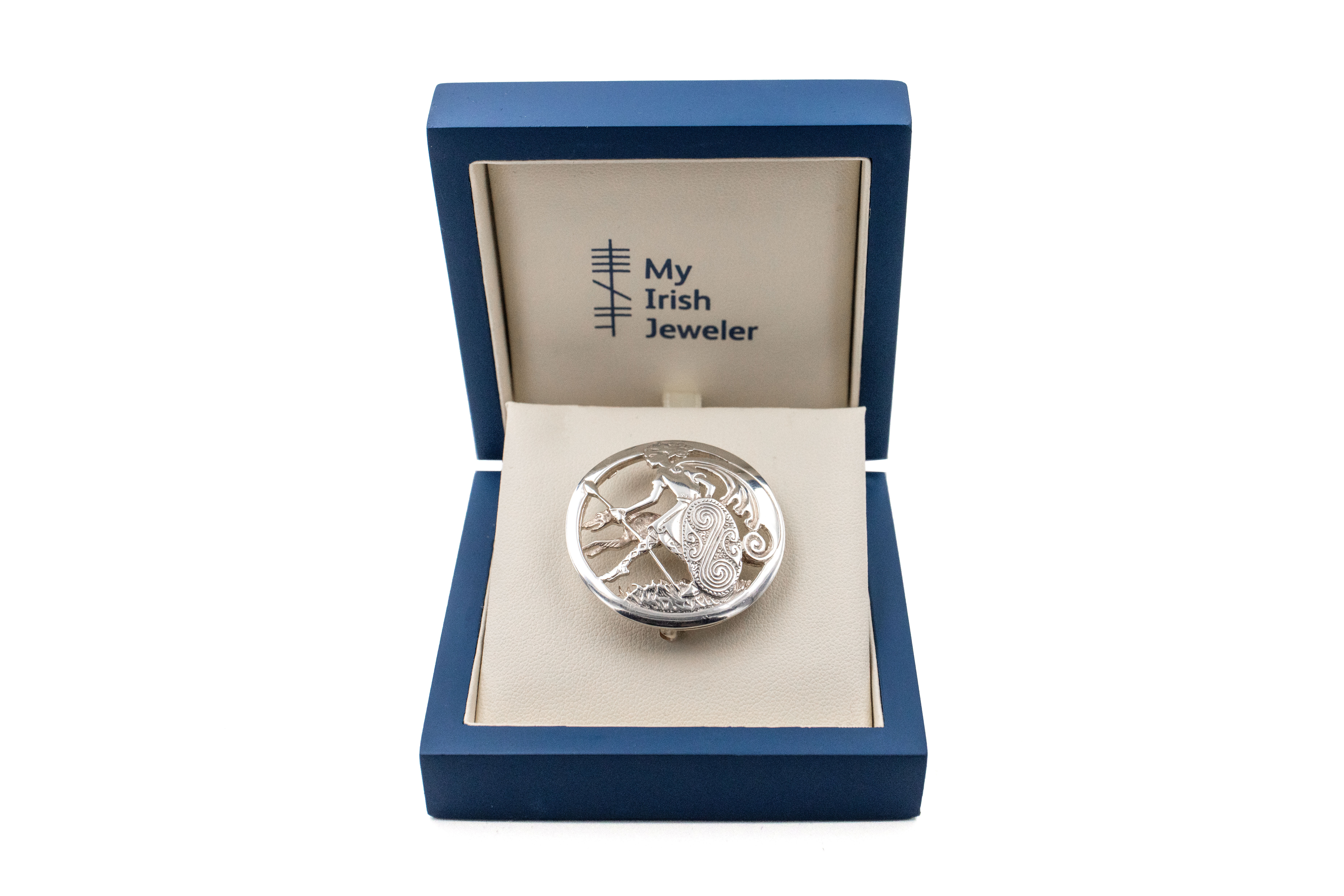 Genuine Sterling Silver Folklore Brooch With a Polished Finish. In Luxury Packaging.