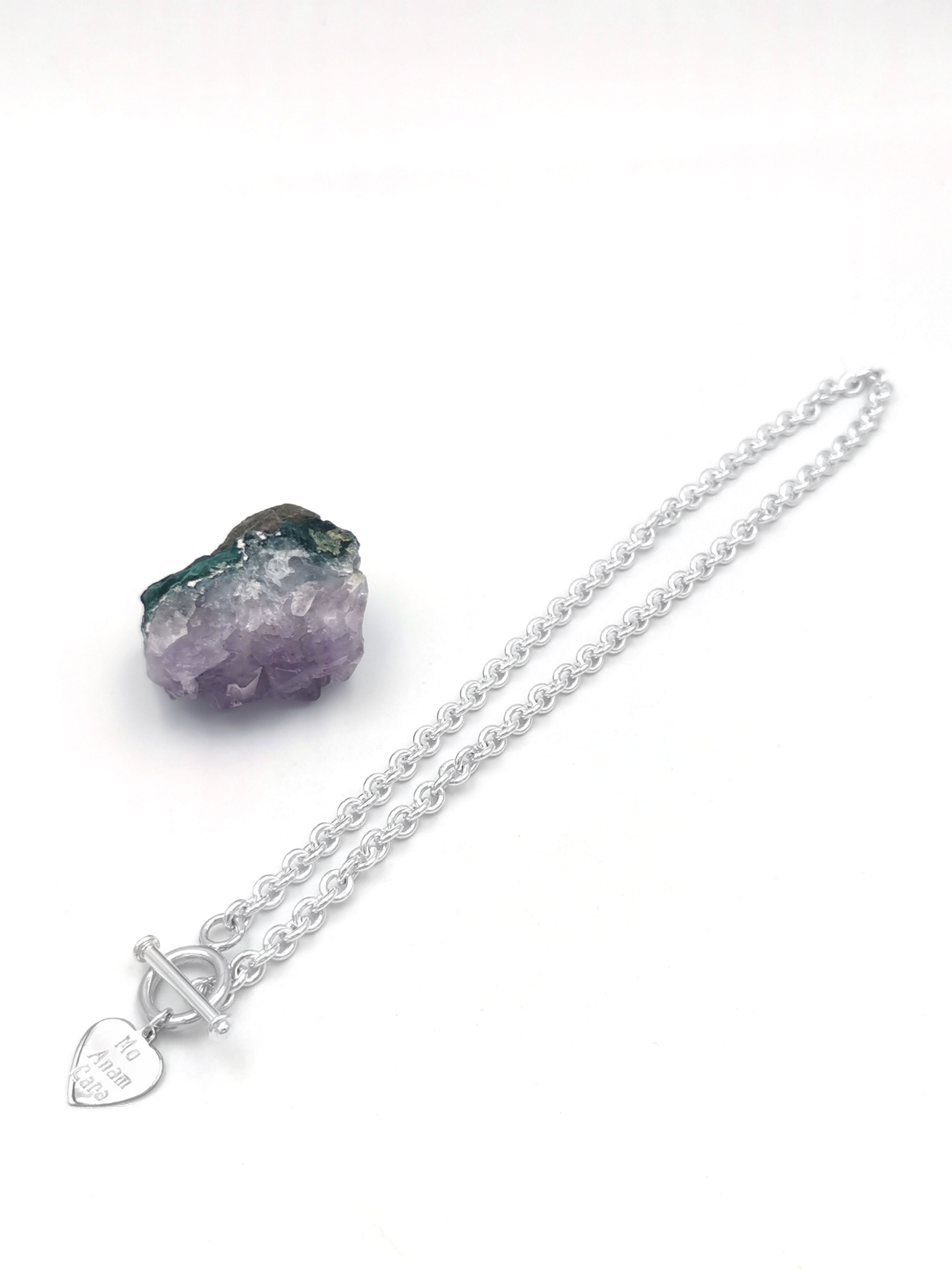 Womens Genuine Sterling Silver Mo Anam Cara Necklace