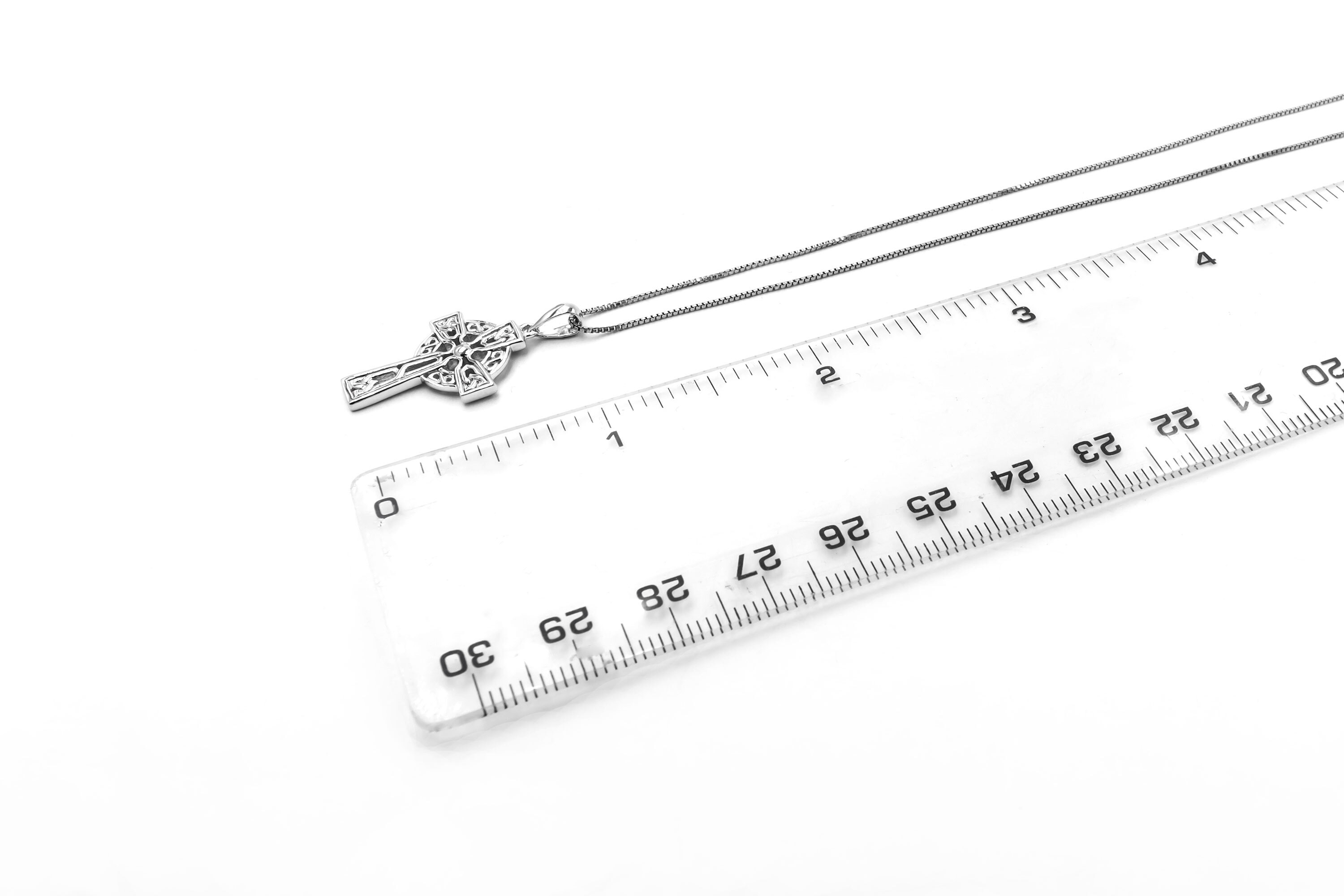 Genuine Sterling Silver Celtic Cross Necklace For Women