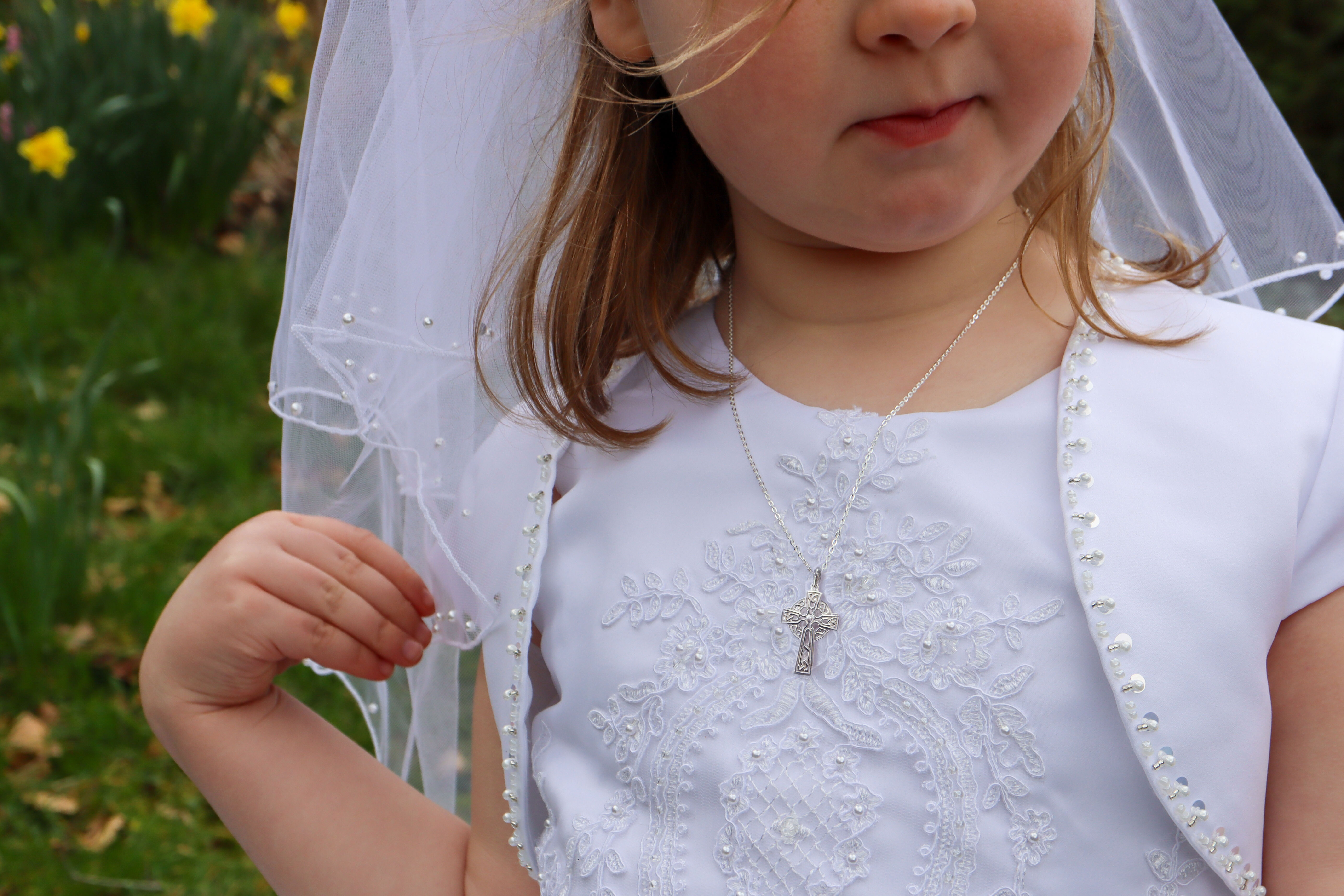 Sterling Silver Filigree Celtic Cross S Ku 7696 kids model