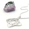 Large Womens Genuine Sterling Silver Celtic Knot Necklace. Pictured Flat. - Gallery