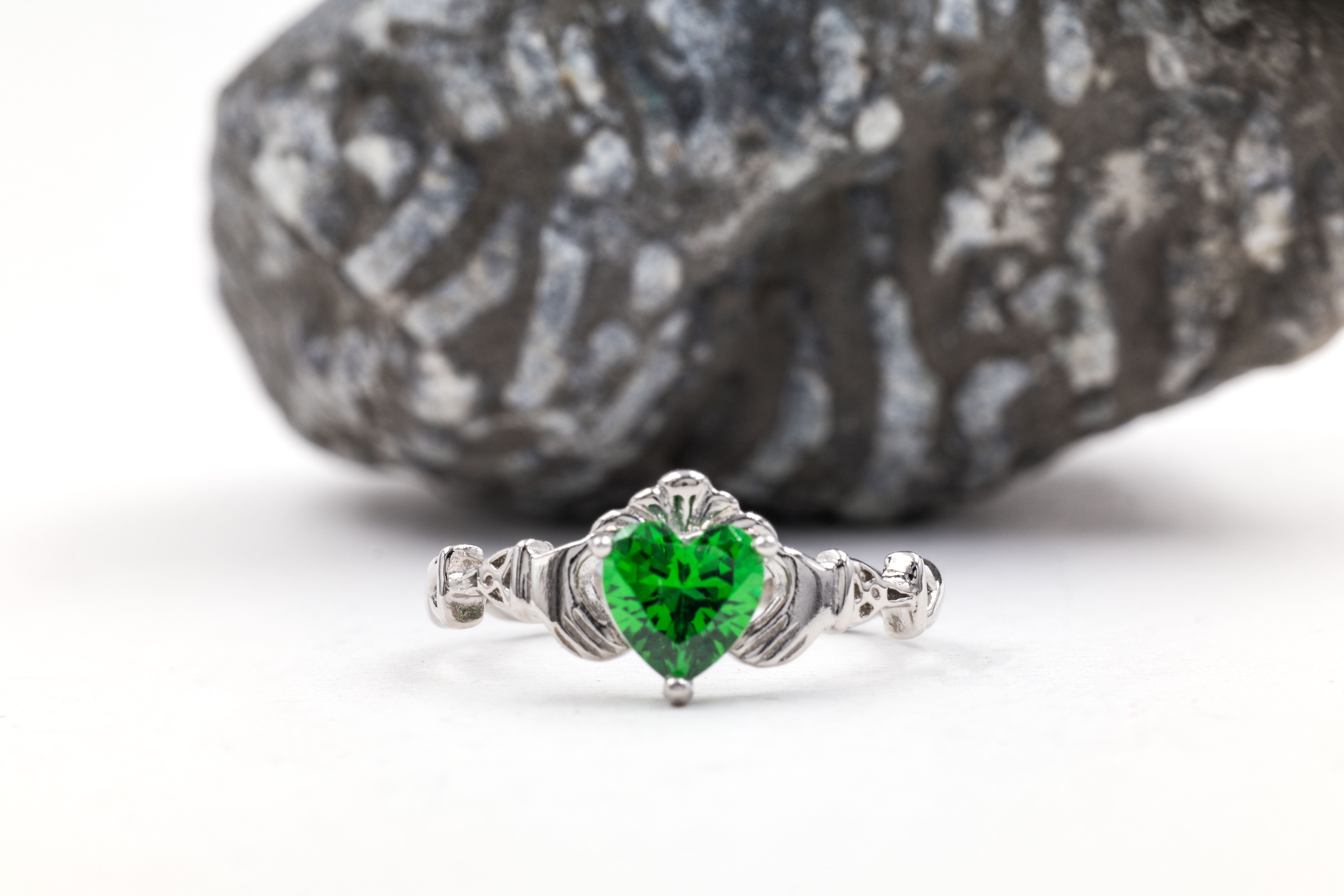 Genuine Sterling Silver Claddagh Gift Set For Women With a Polished Finish