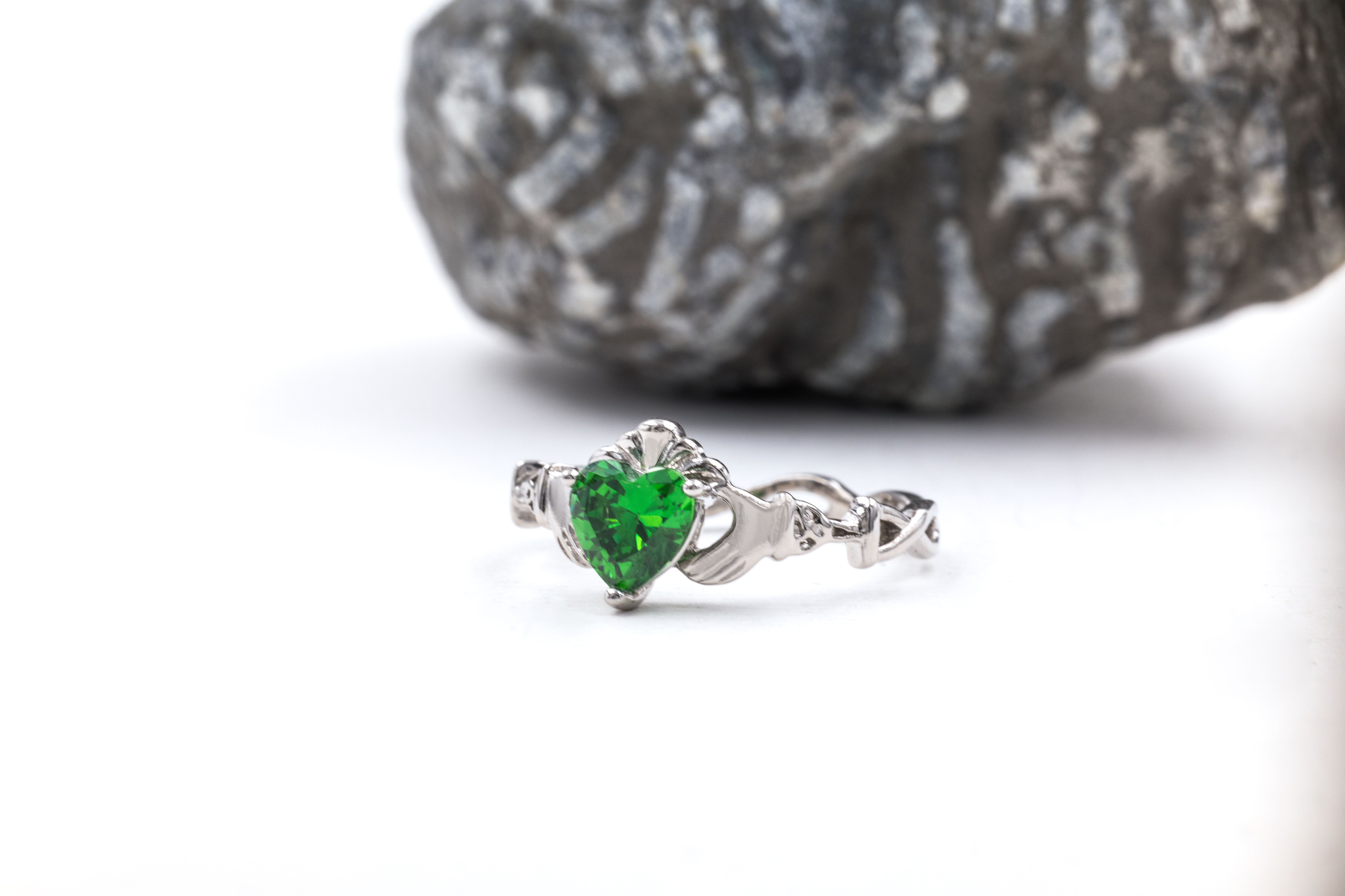 Real Sterling Silver Claddagh Gift Set With a Polished Finish For Women