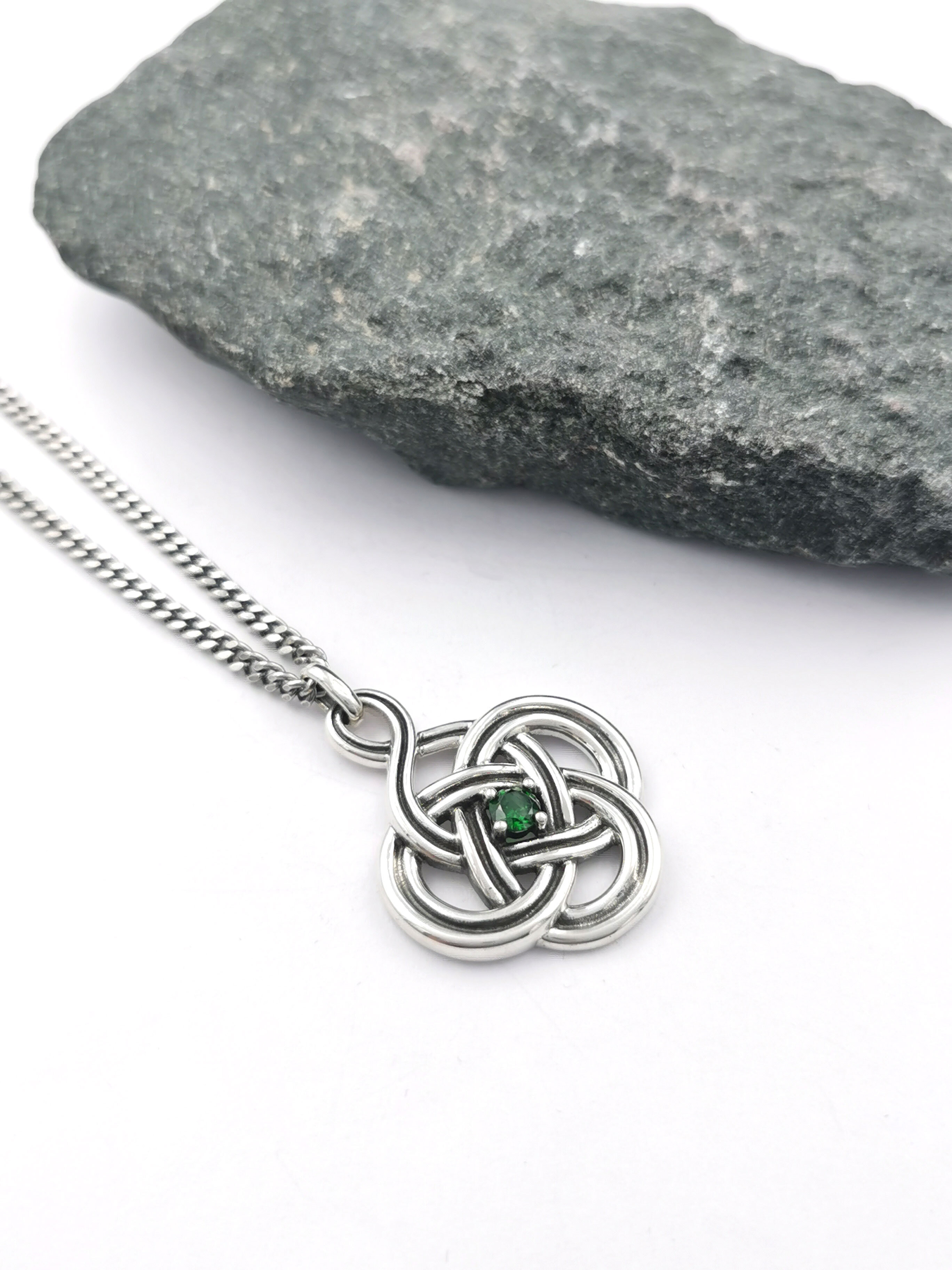 Irish Sterling Silver Celtic Knot Gift Set For Women With a Oxidised Finish